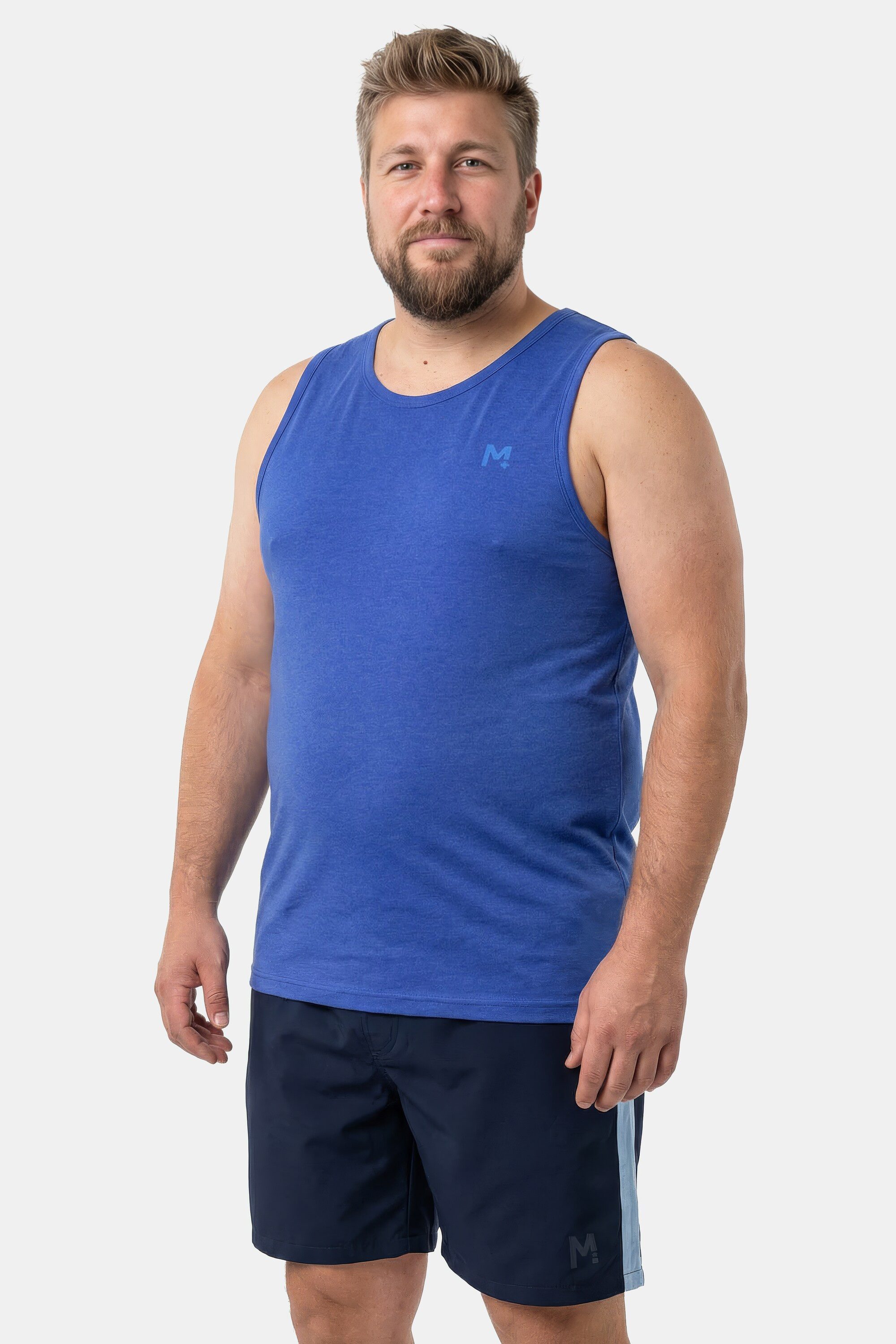 Men Plus T-Shirt Tanktop Basic Rundhals