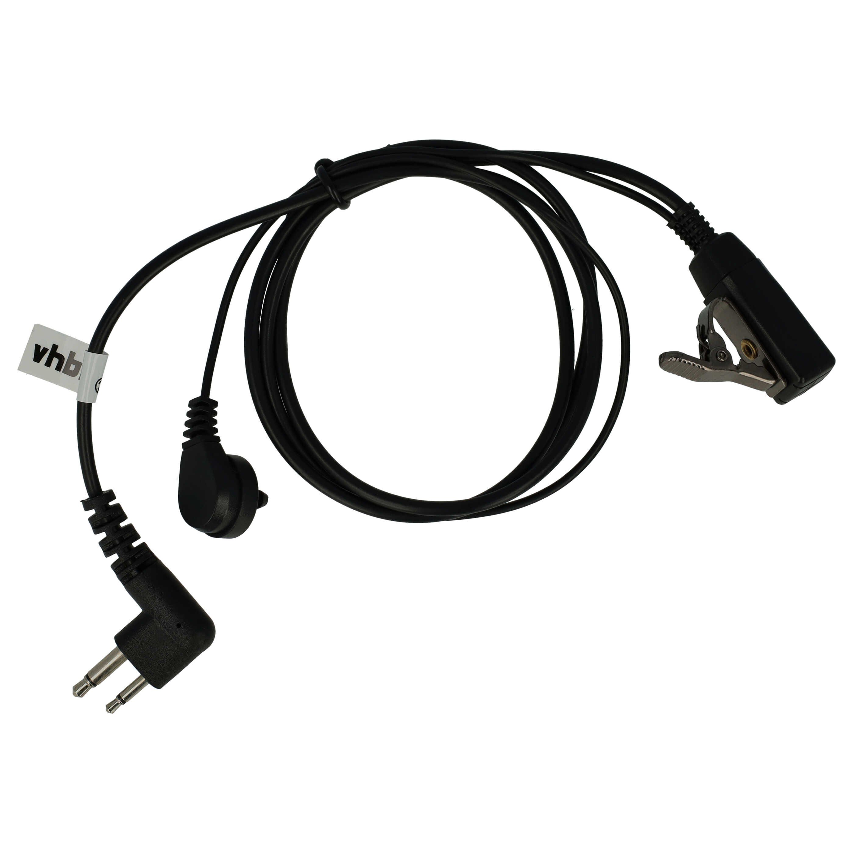 vhbw passend für Motorola GP88, GP300, GP73, GP600, GP68, CP040 Funkgerät Headset – Bild 2 von 5