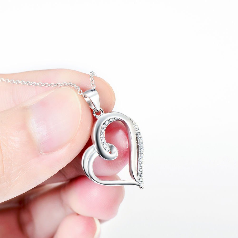 Schmuck-Elfe Kette mit Anhänger Herz Liebe, 925 Silber