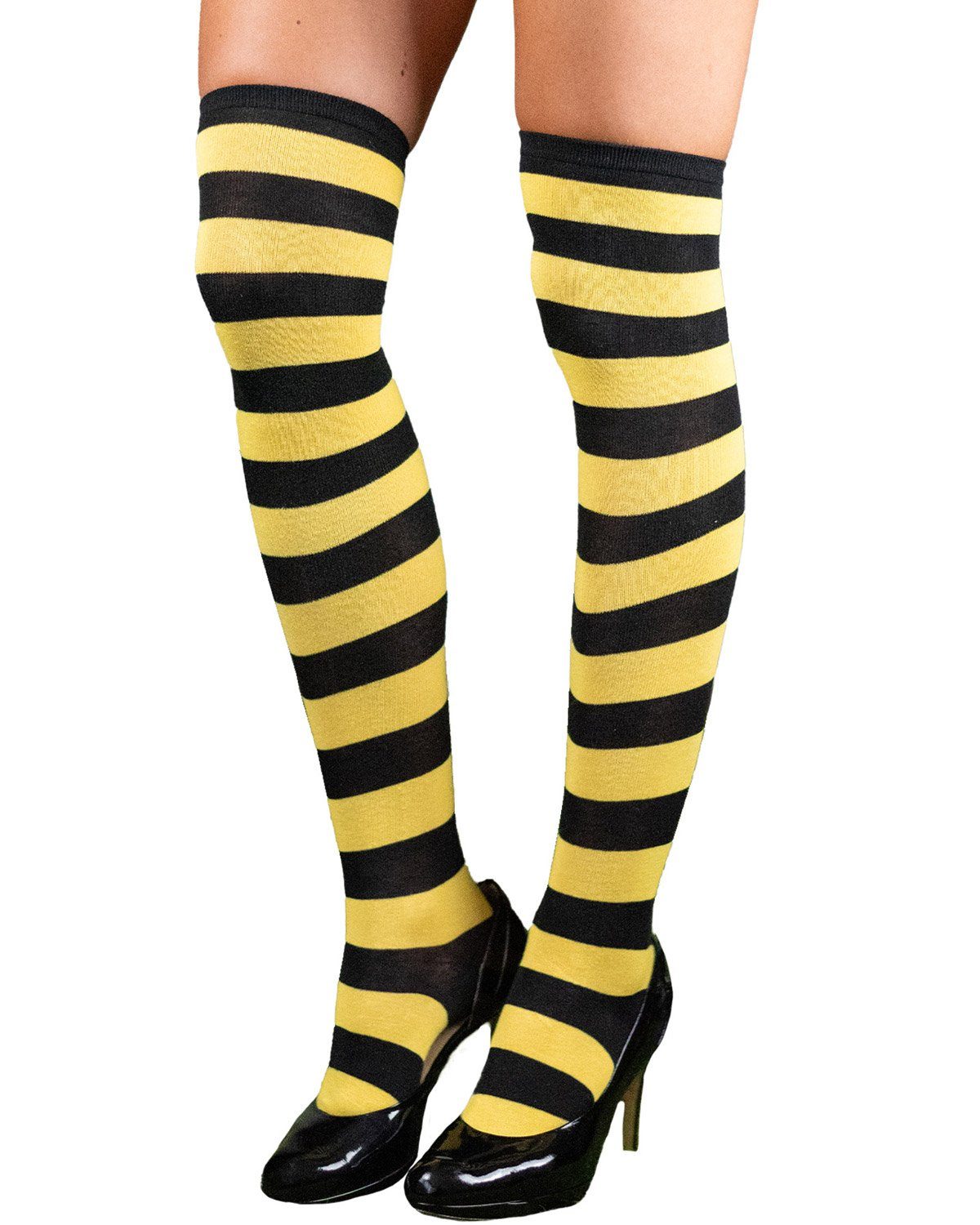 Kostüm Overknees Kniestrümpfe 'Ringelstrümpfe' - 414032