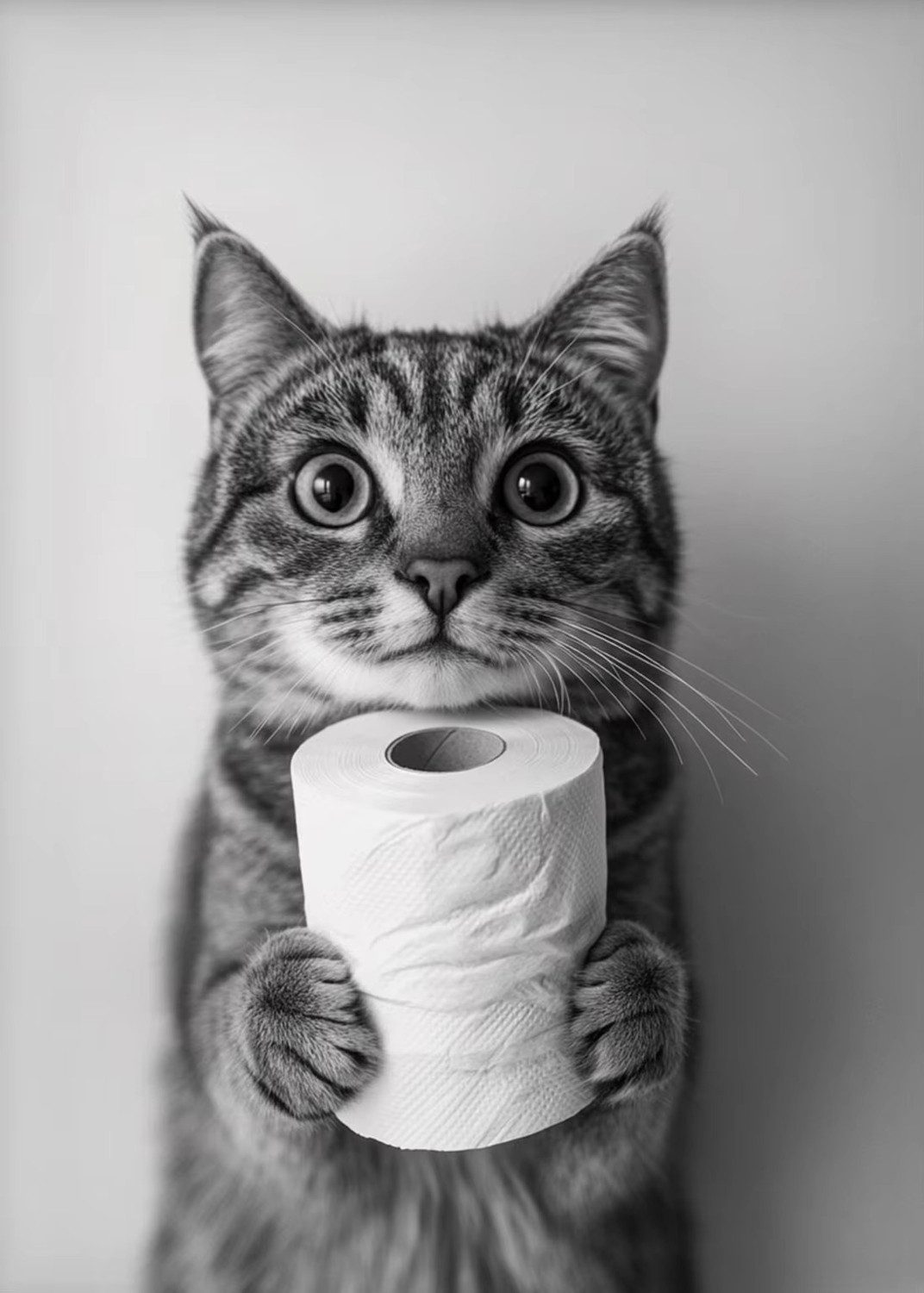 TPFLiving Kunstdruck OHNE RAHMEN, Lustige Tiere mit Toilettenpapier - (Lein günstig online kaufen