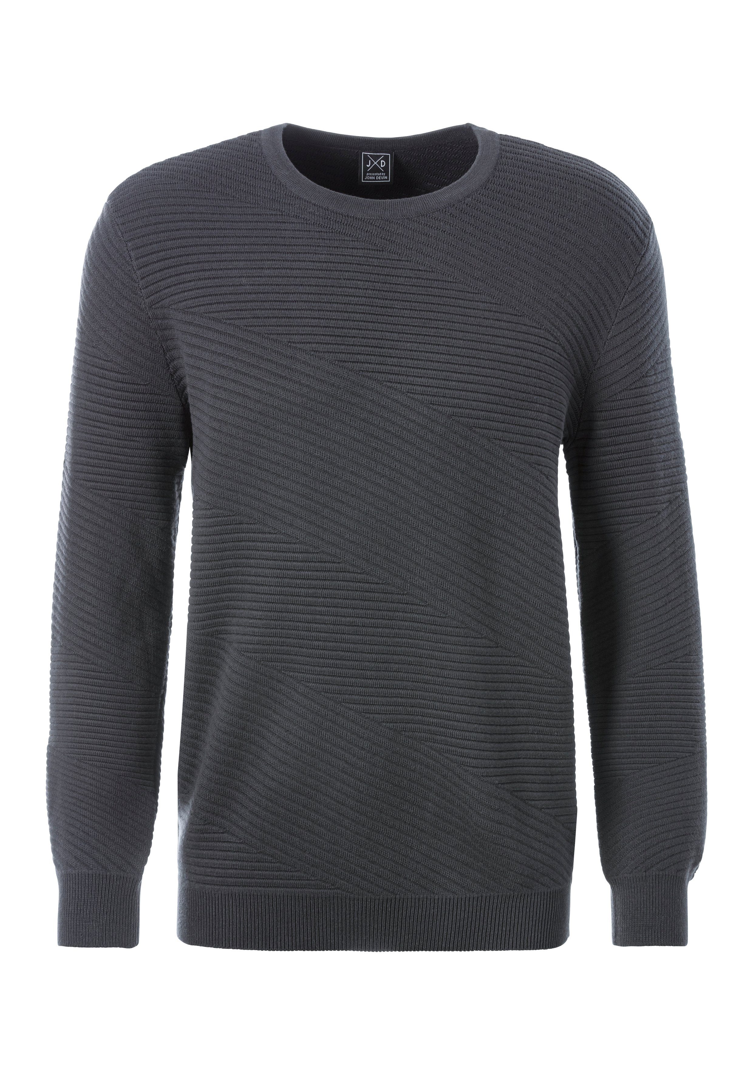 John Devin Strickpullover Pullover aus weichem Strukturstrick günstig online kaufen