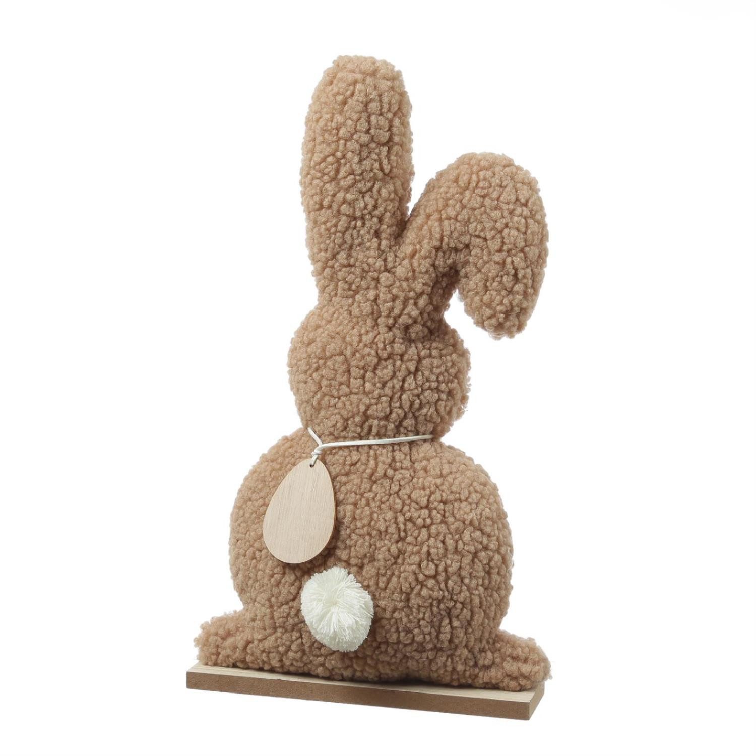 Osterhase Hase Osterhase Teddy Plüschhase Osterdeko Dekofigur H: 43cm braun