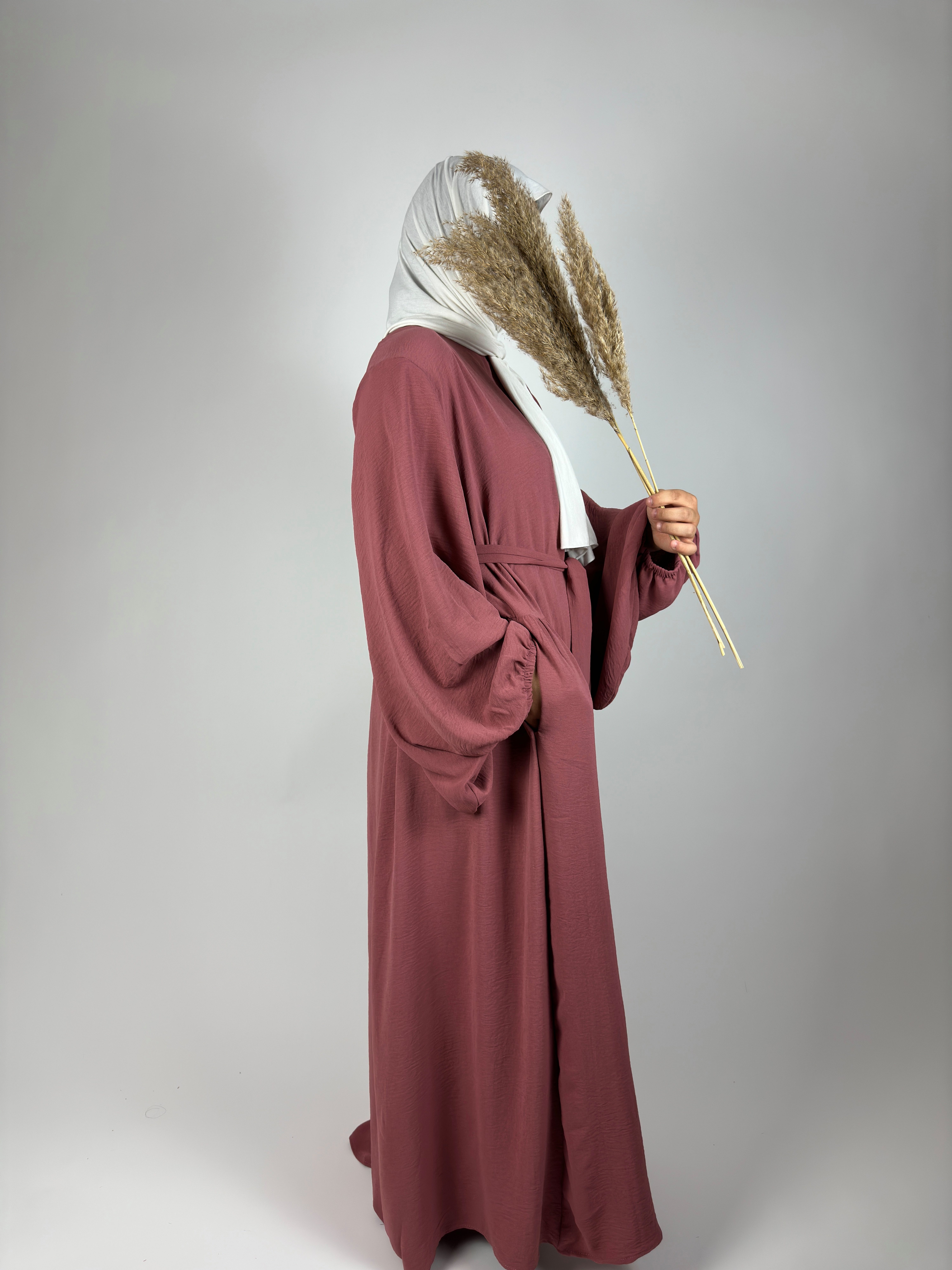 Aymasal Ballonkleid Kaftan Kleidung Islamische Gebetskleidung Maxikleid Abaya Nour Islam magenta