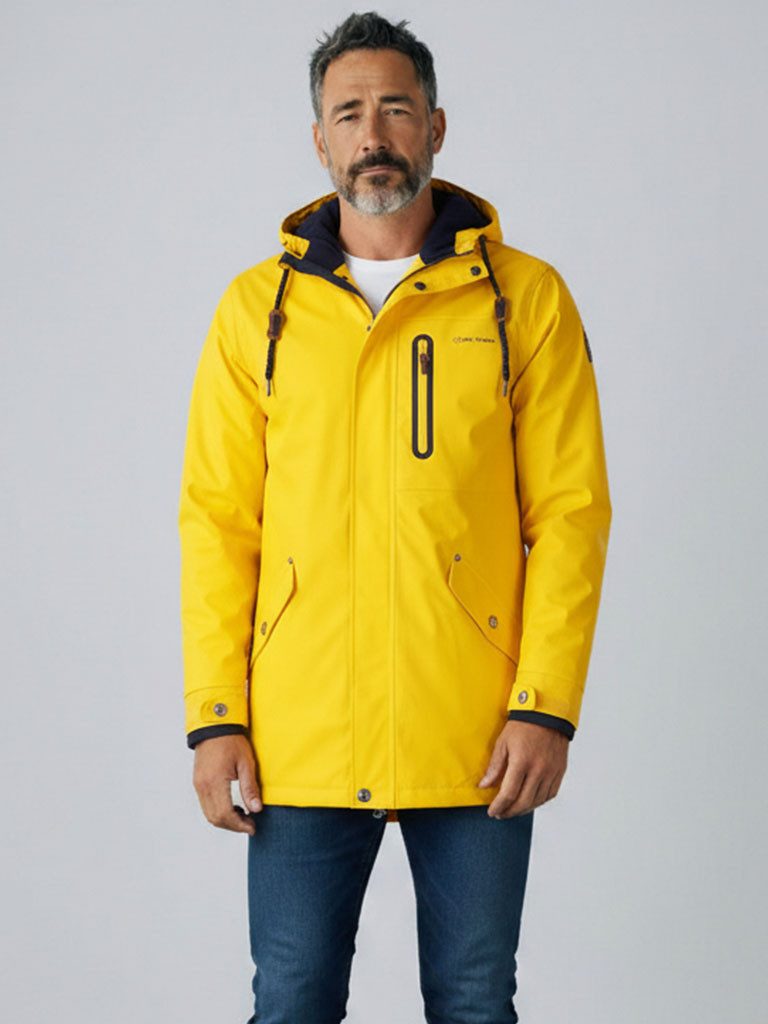 Dry Fashion Regenjacke Bergen Herren Jacke Regenmantel Bergen mit Innenfutter - wind- & wasserdicht