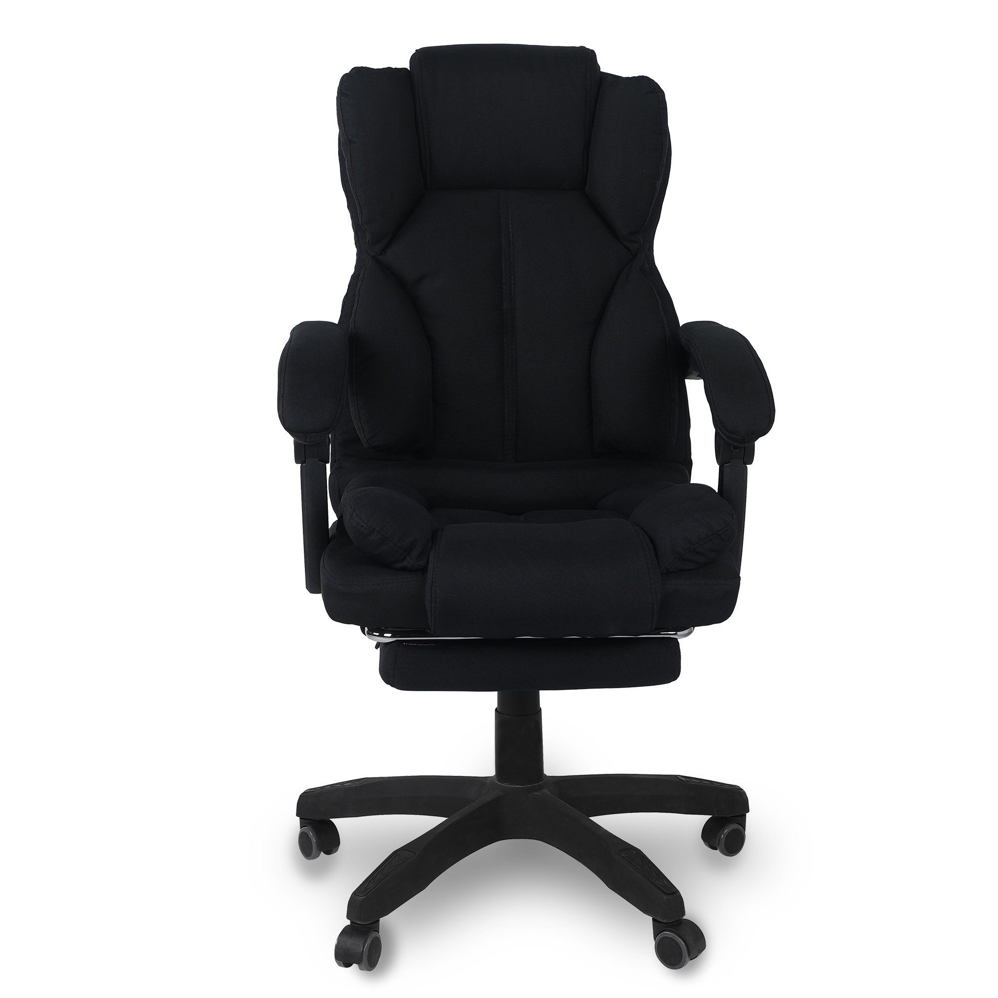 flexiblen Office Chefsessel Ares mit (einzeln), Bürostuhl TRISENS in Home Armlehnen Stoff-Design Chair Schwarz