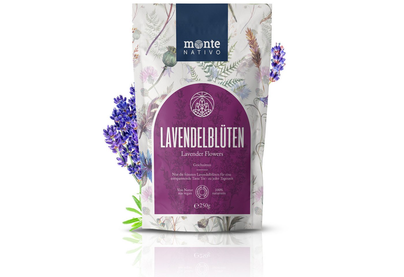 Monte Nativo Tee Lavendelblüten Kräutertee lose, – dezent blumig mit einer sanften, leicht herben Note