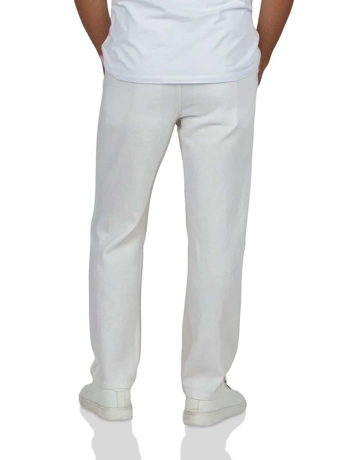 DENIMFY Chinohose Herren Freizeithose DFDylan Regular Fit Leinenhose mit Zugbandverschluss