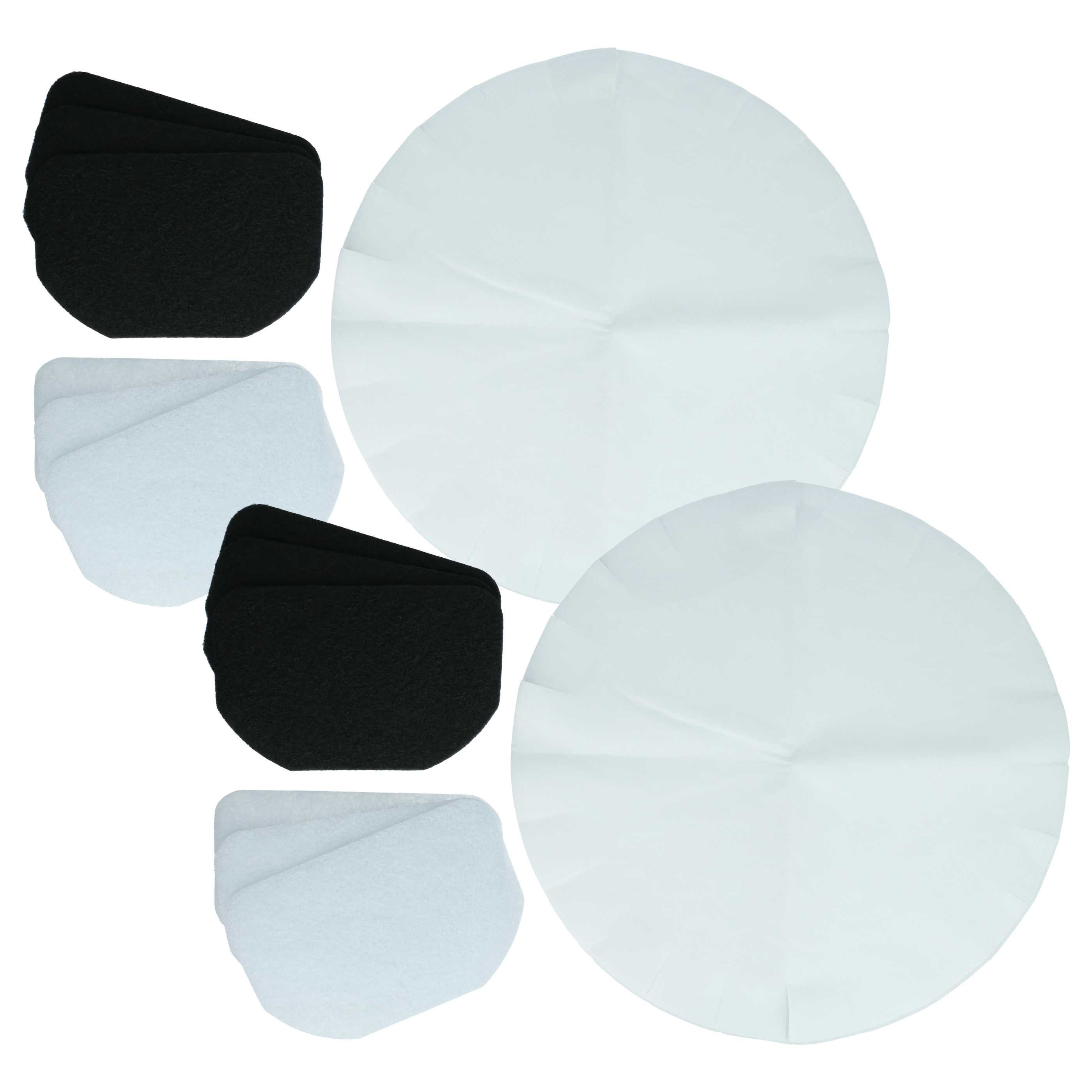 vhbw Filter-Set passend für DeLonghi F17311, F330, F17433, F17431 Fritteuse, Zubehör für DeLonghi F17311 F330 F17433 F17431