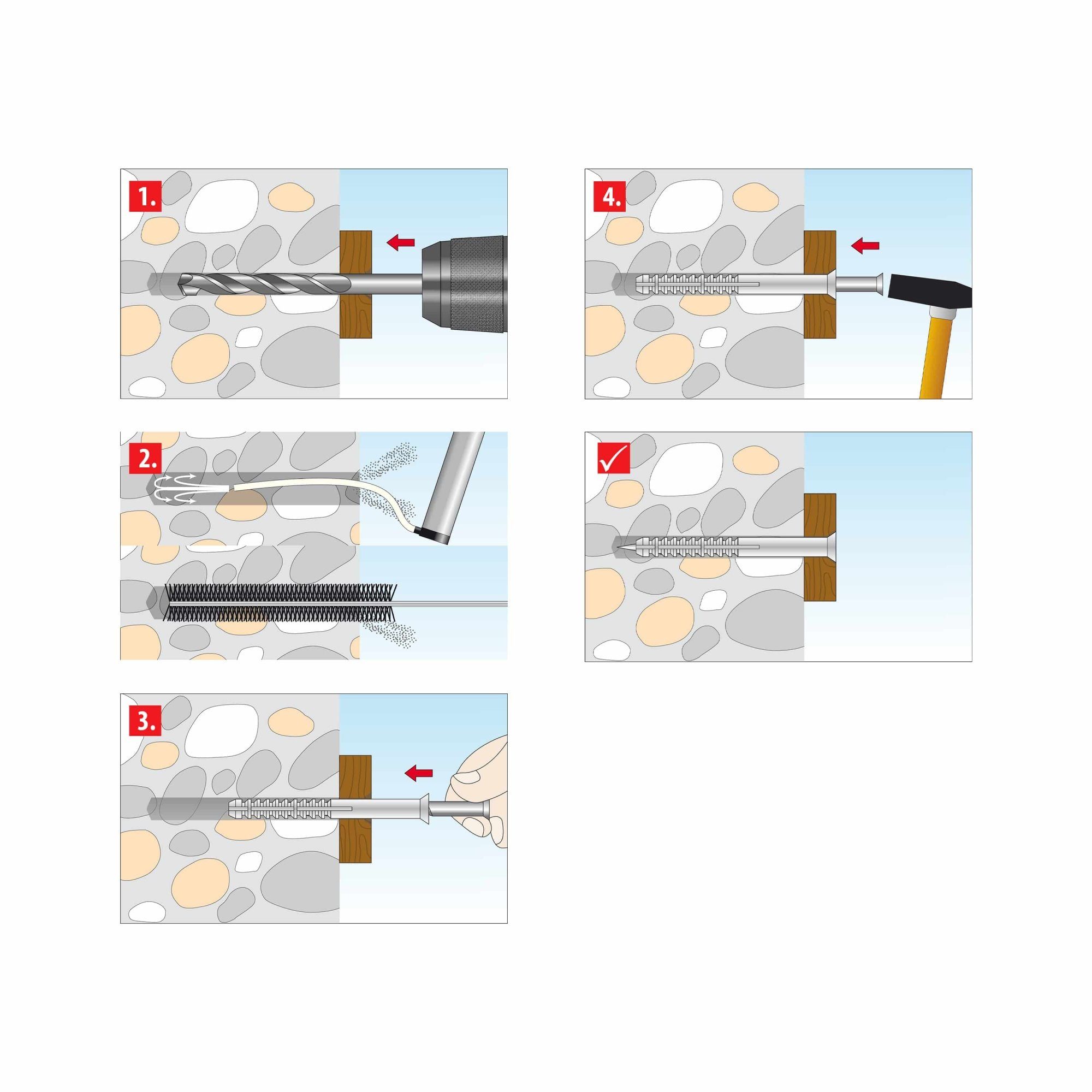 Nageldübel, - TOX Nageldübel Für Attack 6 mm - Länge mm TOX-DÜBEL-TECHNIK Durchmesser 50 Holz-Bauteile