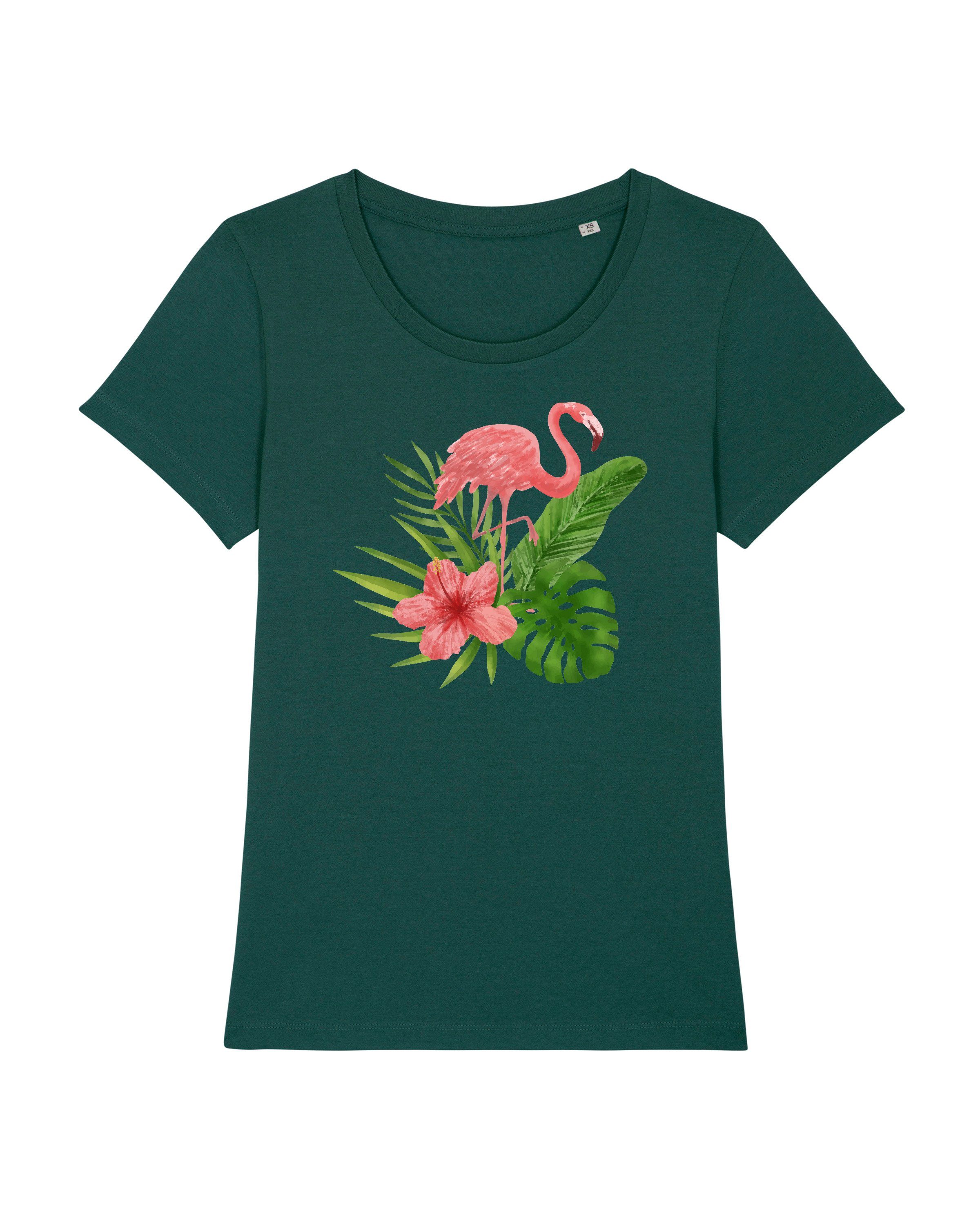 wat? Apparel Print-Shirt Pink Flamingo (1-tlg) glazed grün
