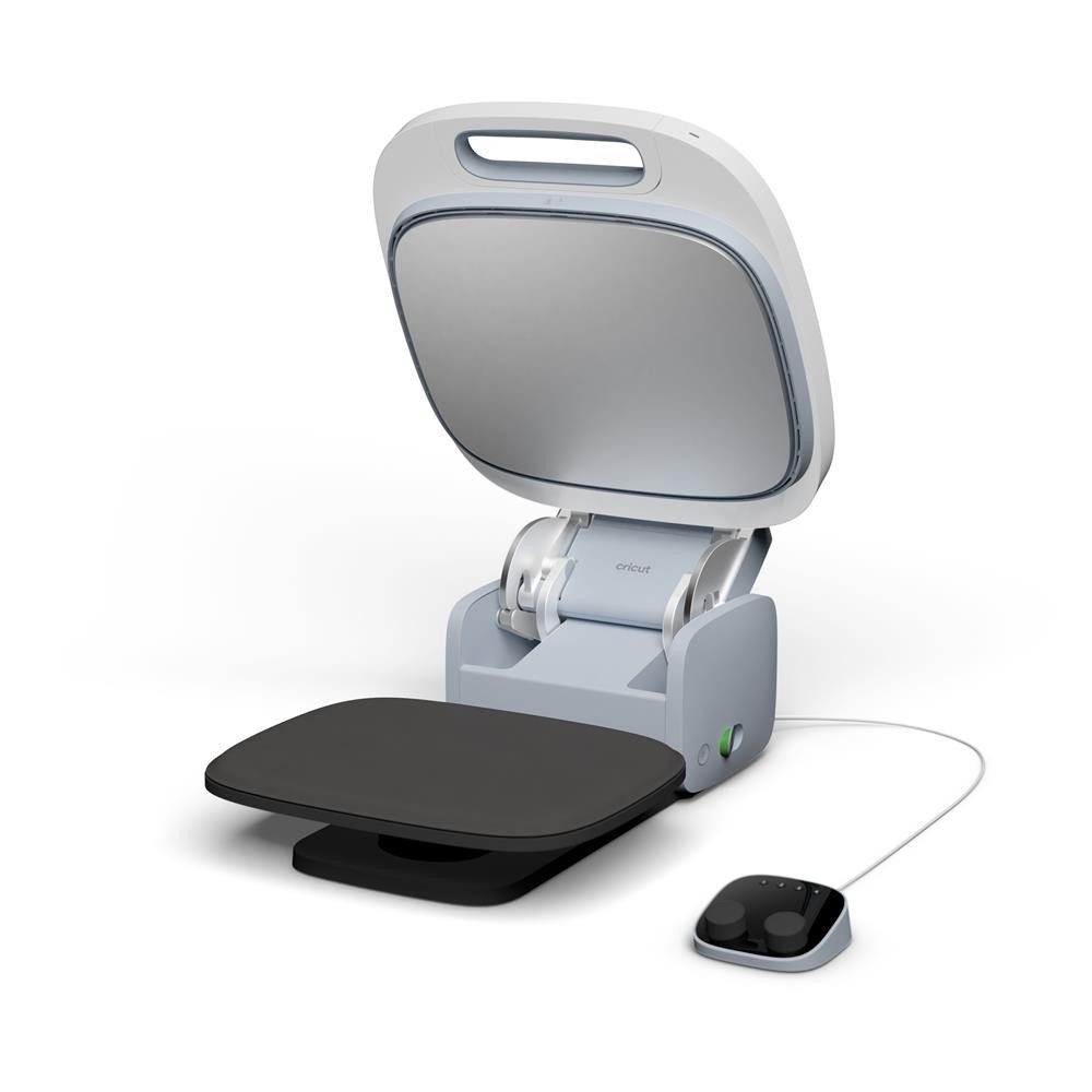 Cricut Bügelsystem Autopress 2008880, Professionelle Transferpresse für Vinyl zum Aufbügeln, weiß, grau