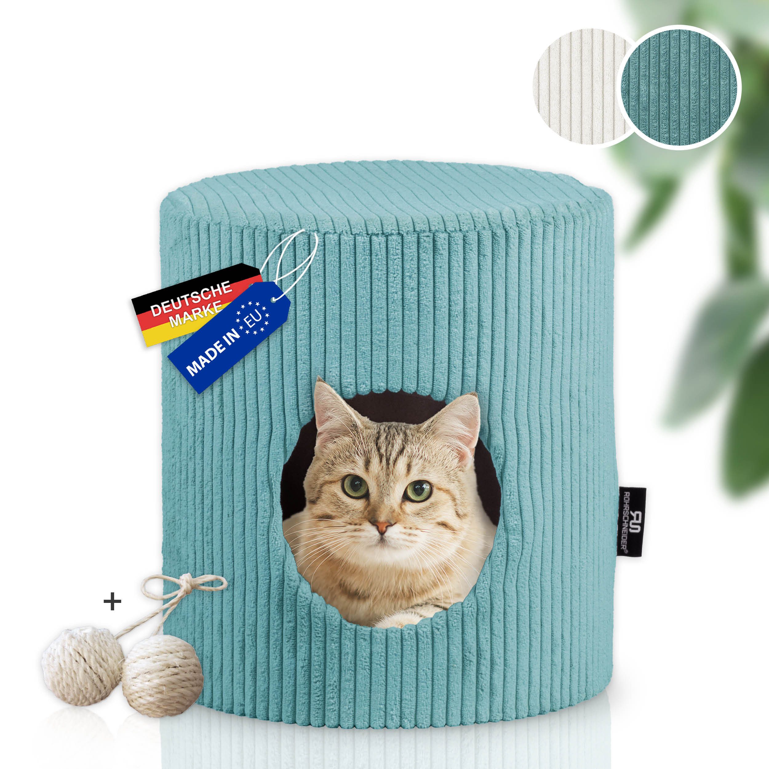 Rohrschneider Tierhöhle Katze Cord Katzenbett Katzenhaus Indoor Sitzgelegenheit bis 60kg