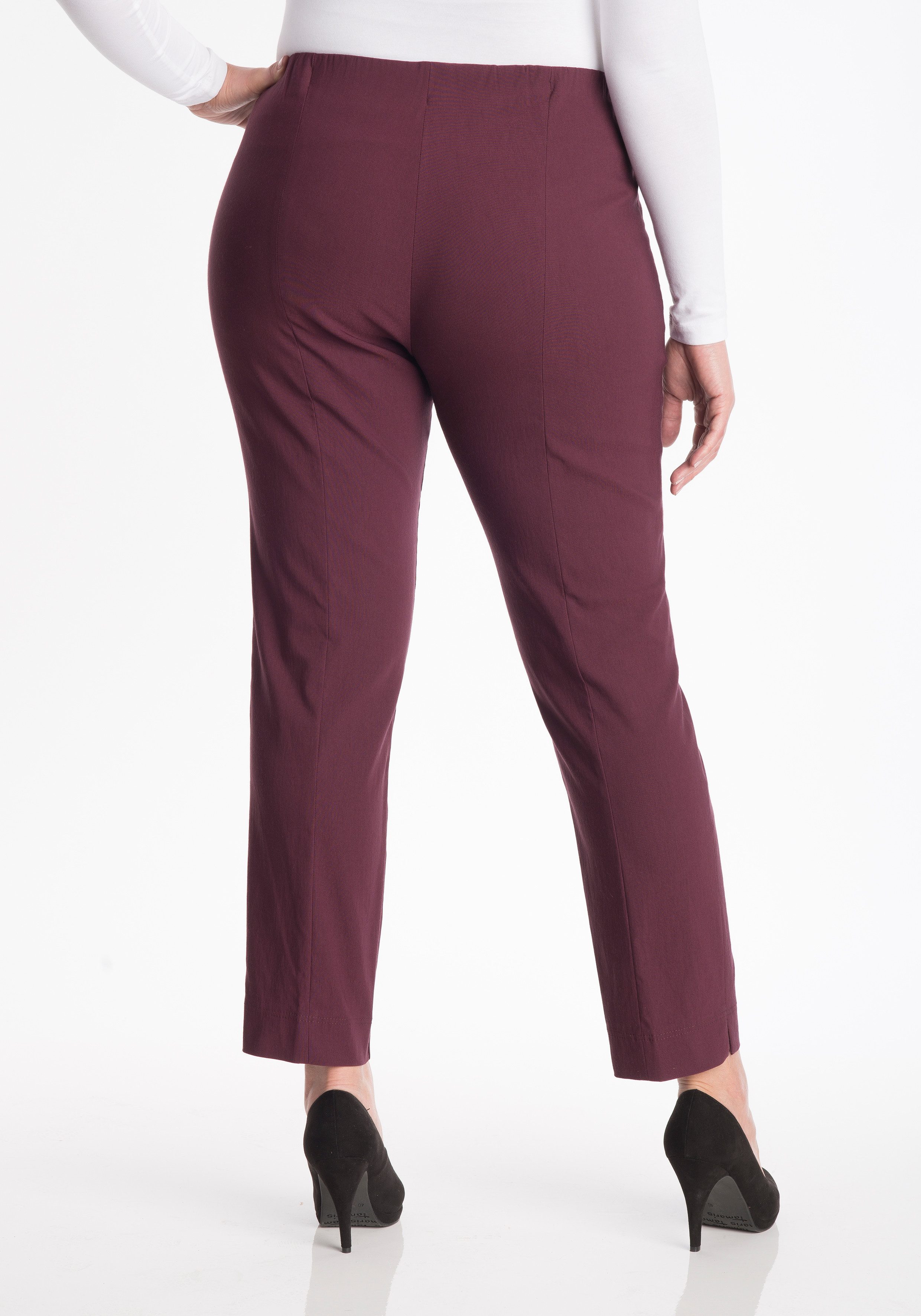 KjBRAND Stoffhose Susie XS Ankle Bengaline Sommerhose mit Schlupfbund