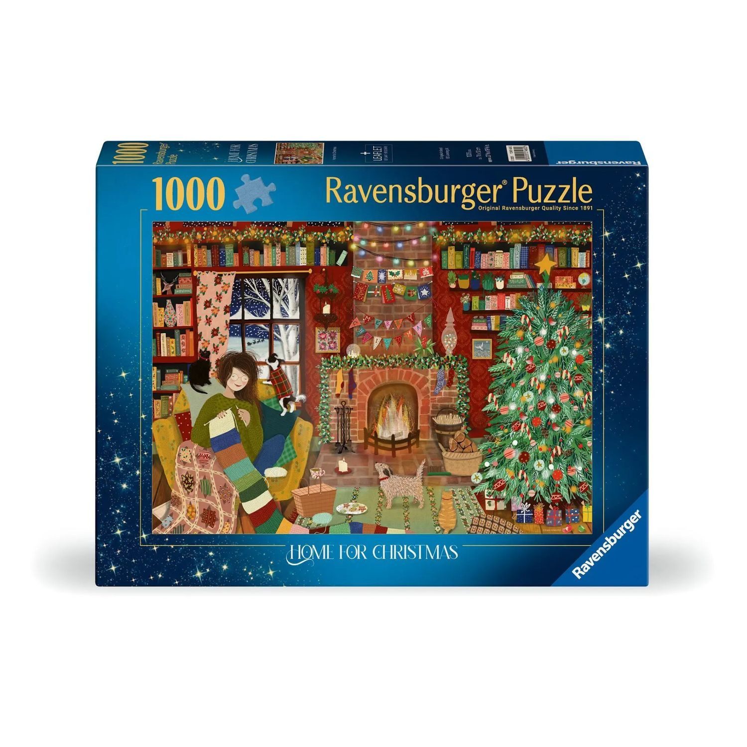 Ravensburger Puzzle Weihnachtspuzzle 1000 Teile - Besinnliche Weihnachten zu Hause, 1000 Puzzleteile