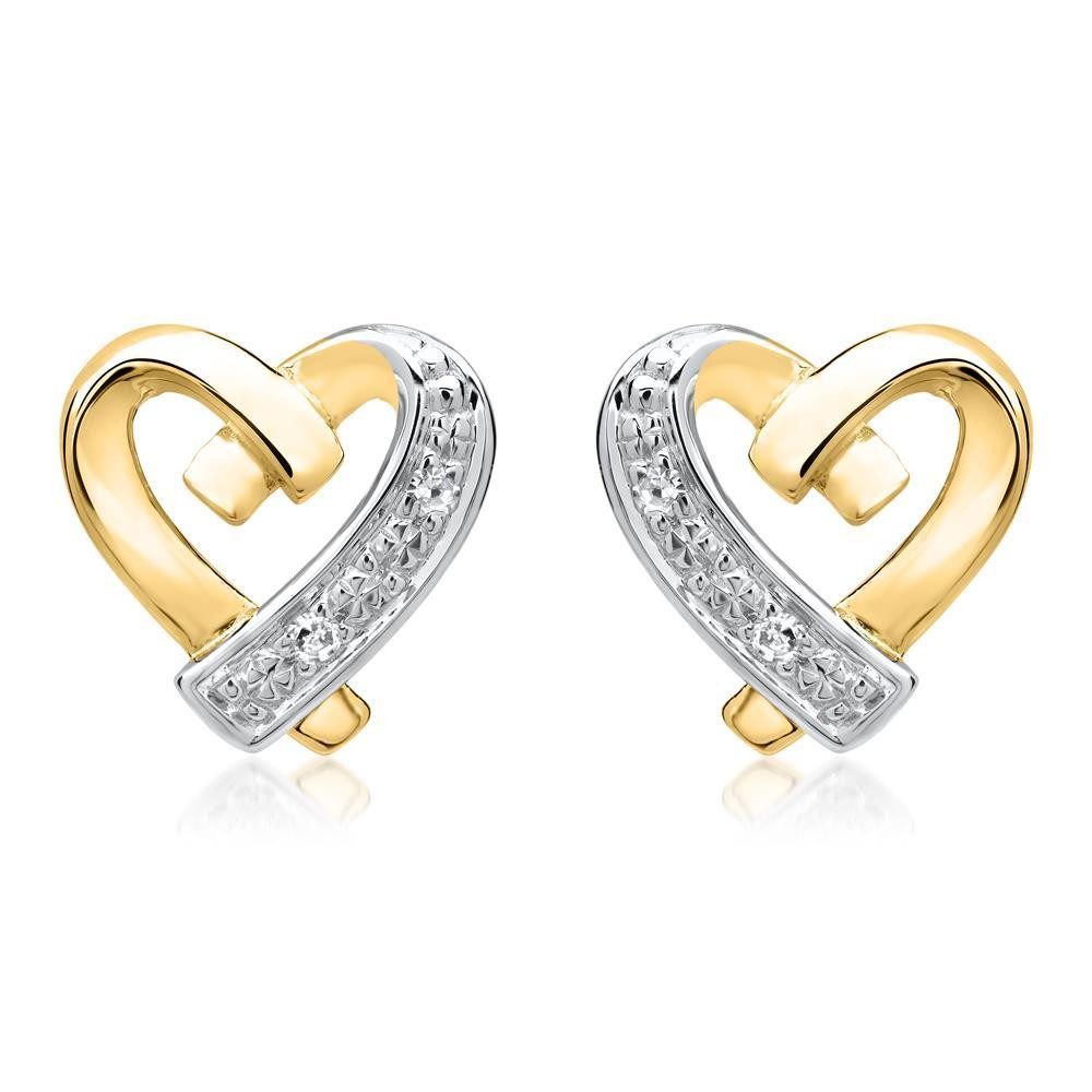 Unique Paar Ohrstecker 585er Gelbgold-Oh...