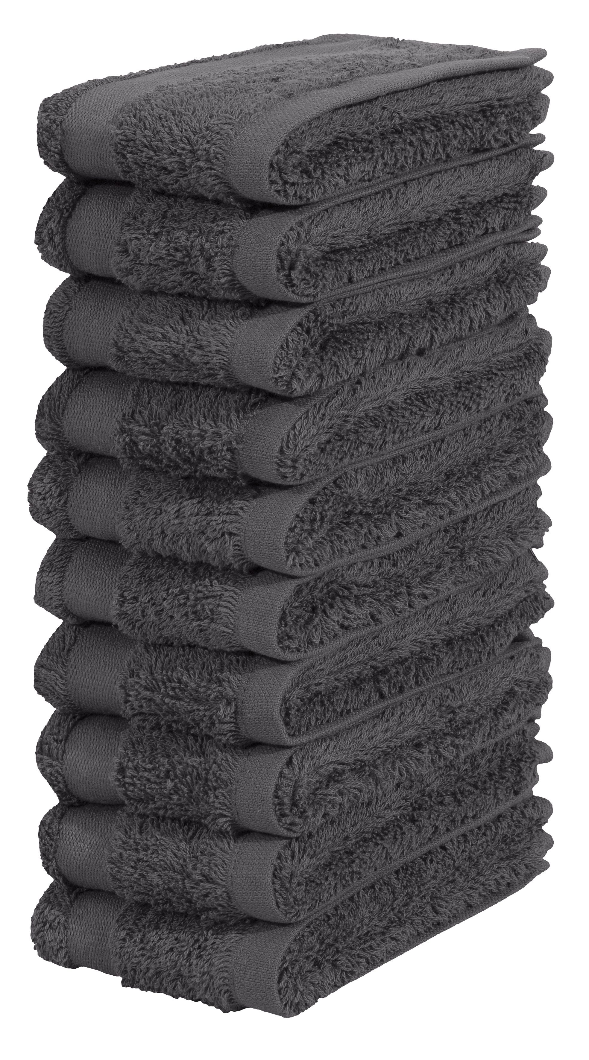 OTTO home Waschlappen Vanessa, als Set und Serie erhältlich, 10 Seiftücher, 30x30cm, (Set, 10-St), Handtücher mit Bordüre, 100% Baumwolle, einfarbig, weich. Reduzierter Preis € 11,39. Unverbindliche Preisempfehlung € 31,99