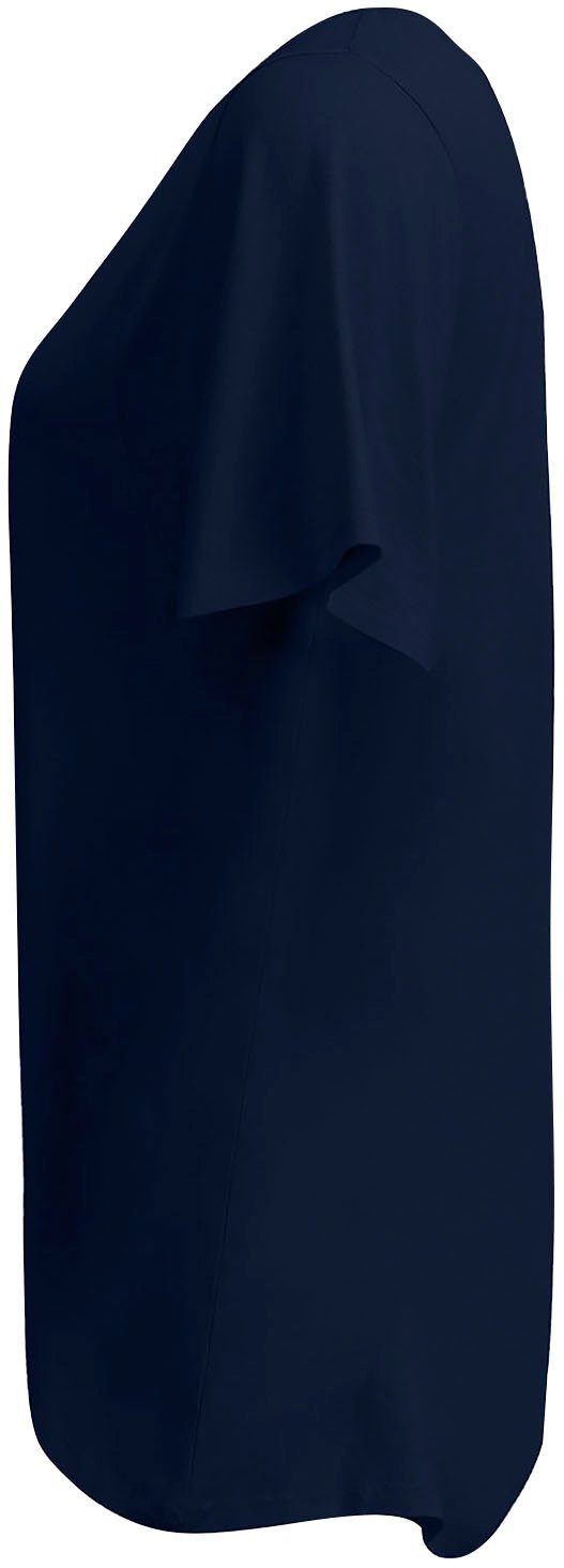 YATECE mit Zipfelsaum navy LTB Rundhalsshirt asymmetrischem