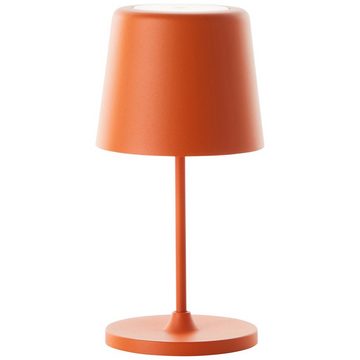Brilliant Außen-Tischleuchte Kaami, Dimmfunktion, Warmweiß, Kaami LED Außentischleuchte 37cm orange matt Metall/Holz orange 2 W LE