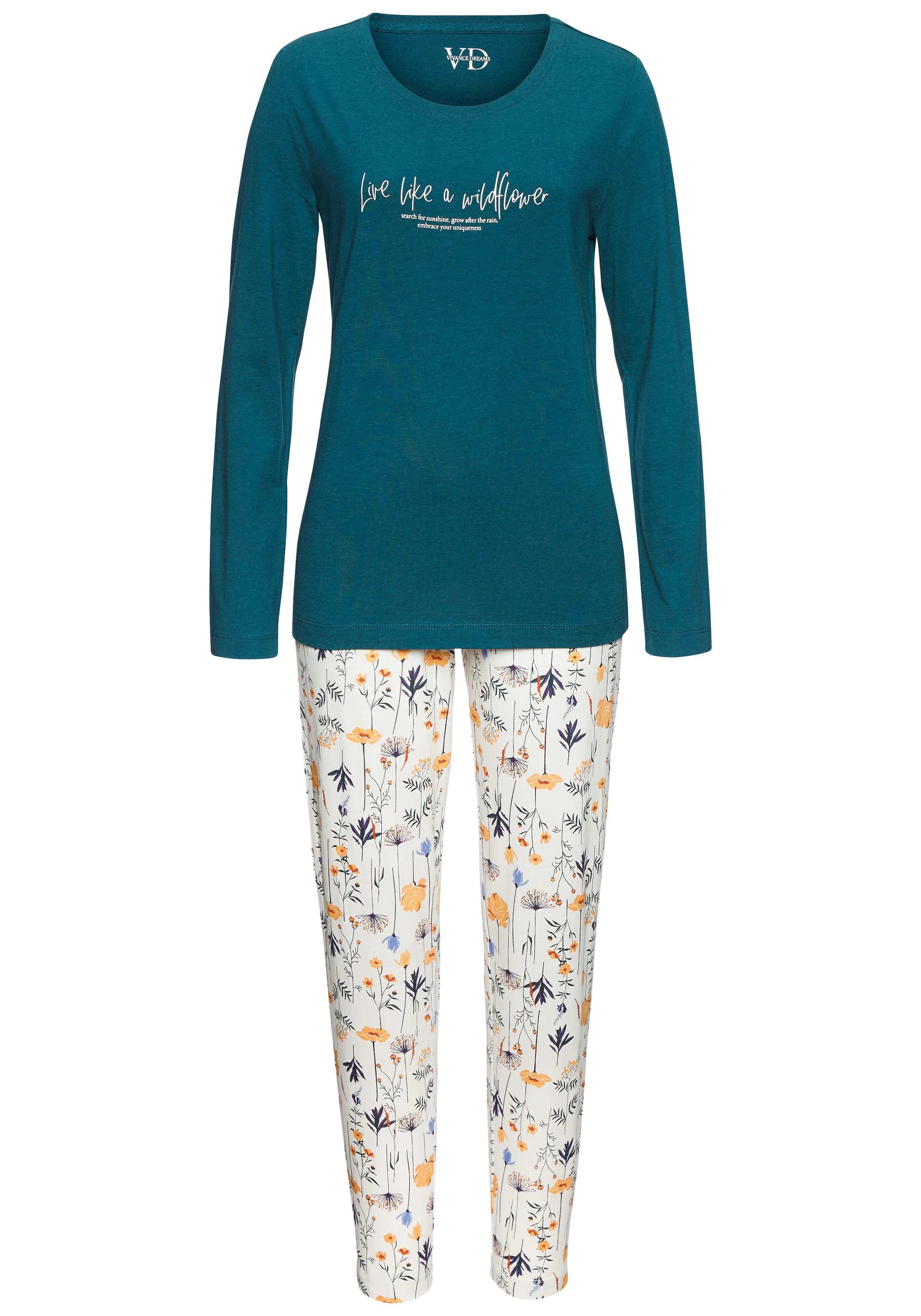 Vivance Dreams Pyjama (2 tlg) Mit schönem Muster günstig online kaufen