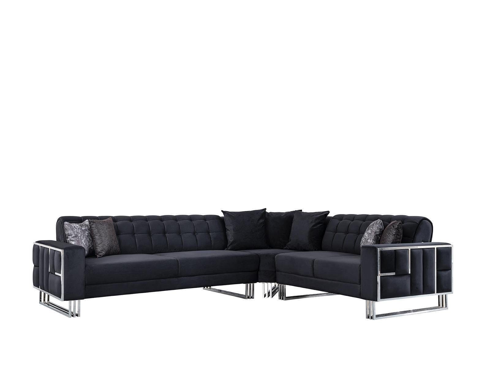 Möbel Ecksofa Eckgarnitur Couch Textil Couchen JVmoebel Luxus Ecksofa Sofa
