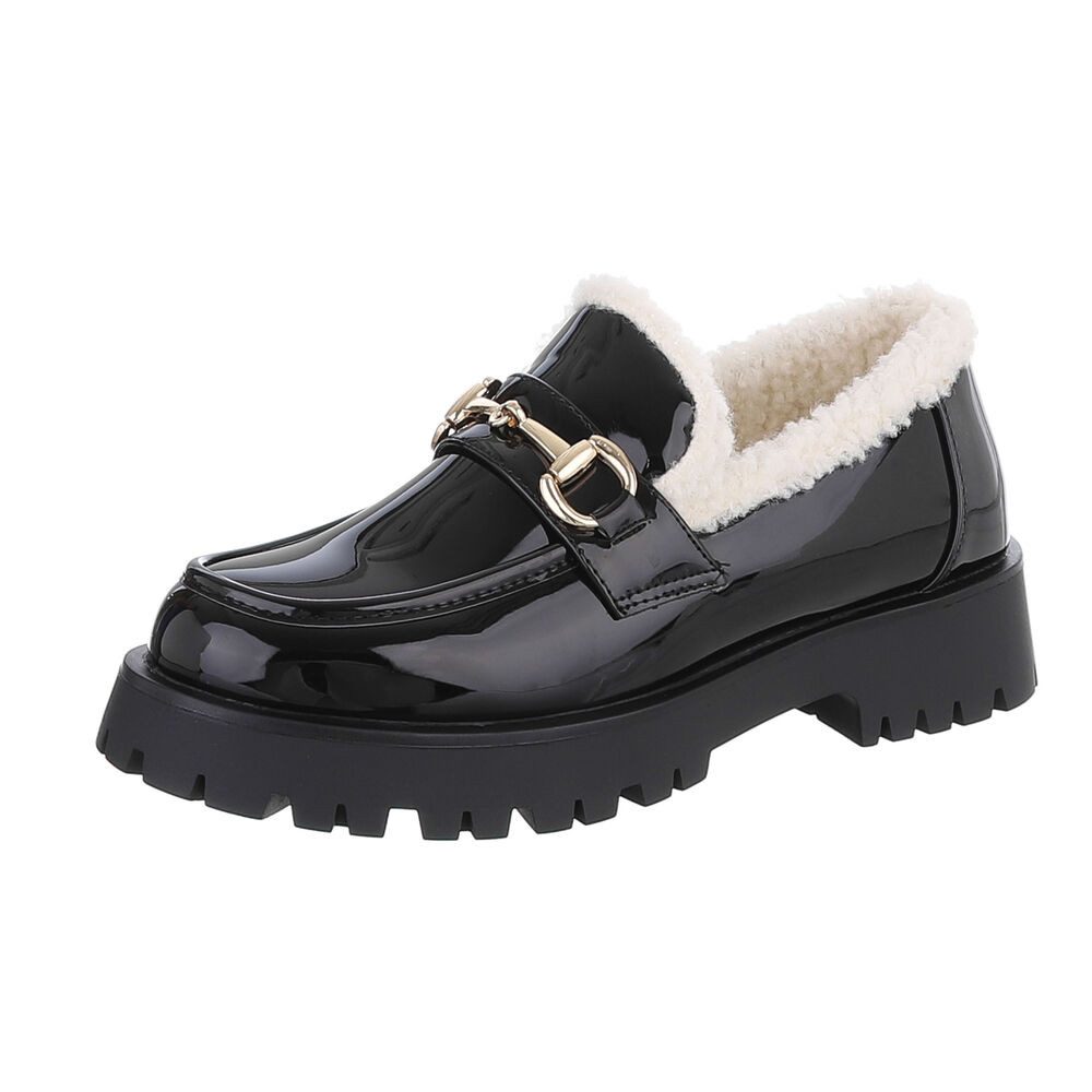 Ital-Design Damen Mokassins Freizeit Slipper (87124675) Blockabsatz Mokassi günstig online kaufen