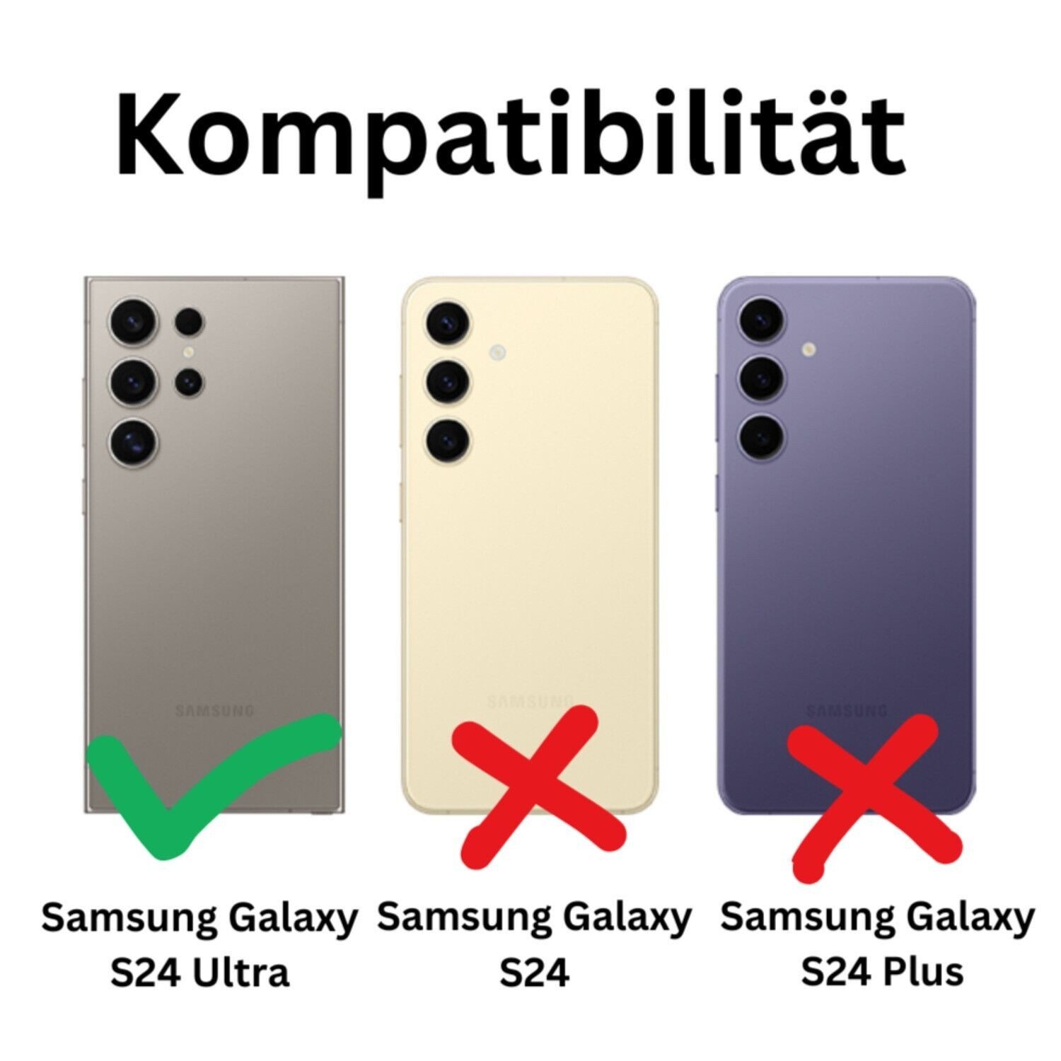 CLM-Tech Kameraschutzglas 2X Kameraschutz für Samsung Galaxy S24 Ultra Kameraglas kristallklar für Samsung Galaxy S24 Ultra, Galaxy S24 Ultra Linse Schutzglas 9 – Bild 2 von 5