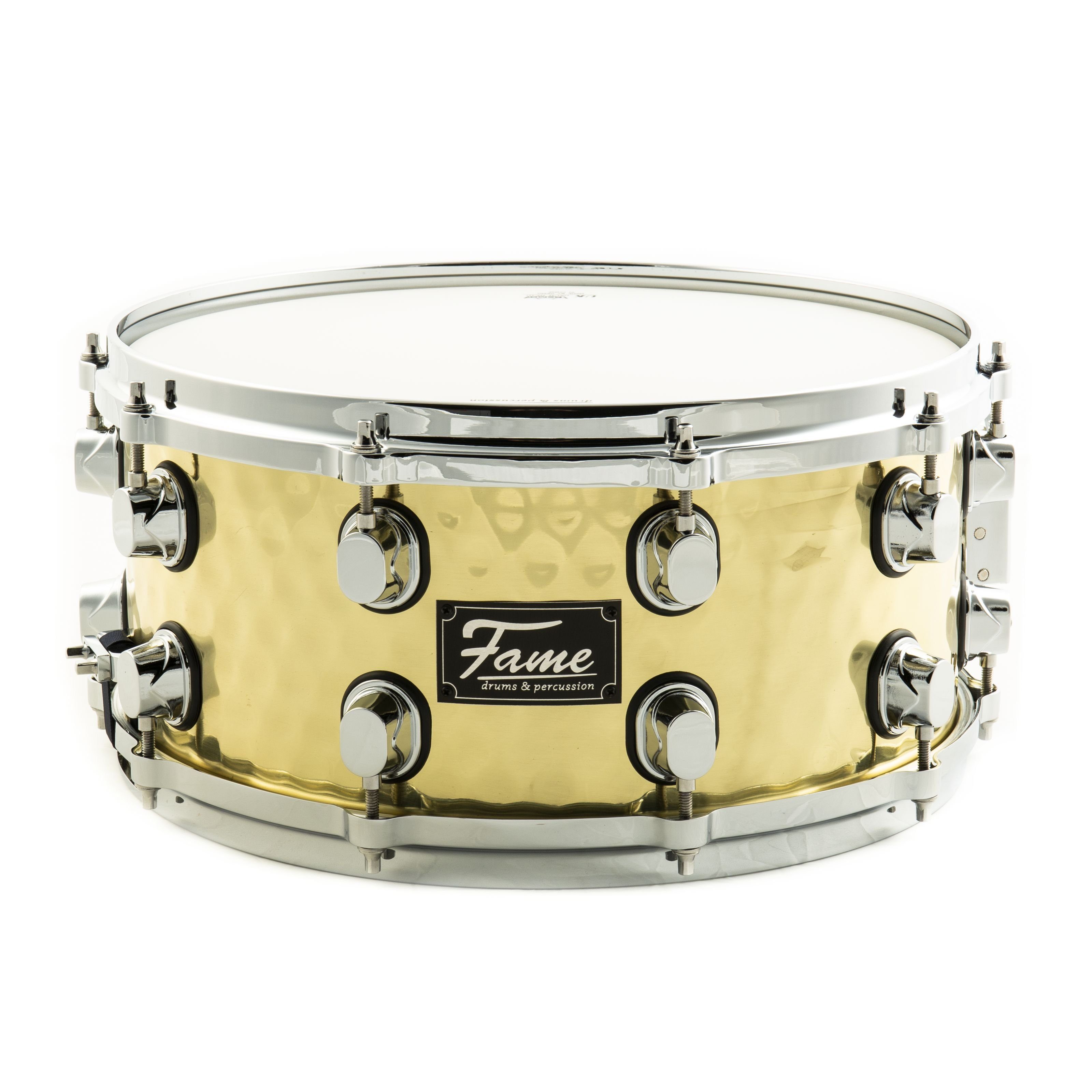 FAME Snare Drum,FSB65 Hammered Brass Snare Drum 14"x6.5