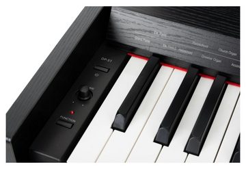 Classic Cantabile Digitalpiano DP-S1 E-Piano Set - 88 gewichtete Tasten mit Hammermechanik (Spar-Set, inkl. Klavierbank, Kopfhörer & Schule), Anschlagdynamik - 10 Klänge - Slimline-Design