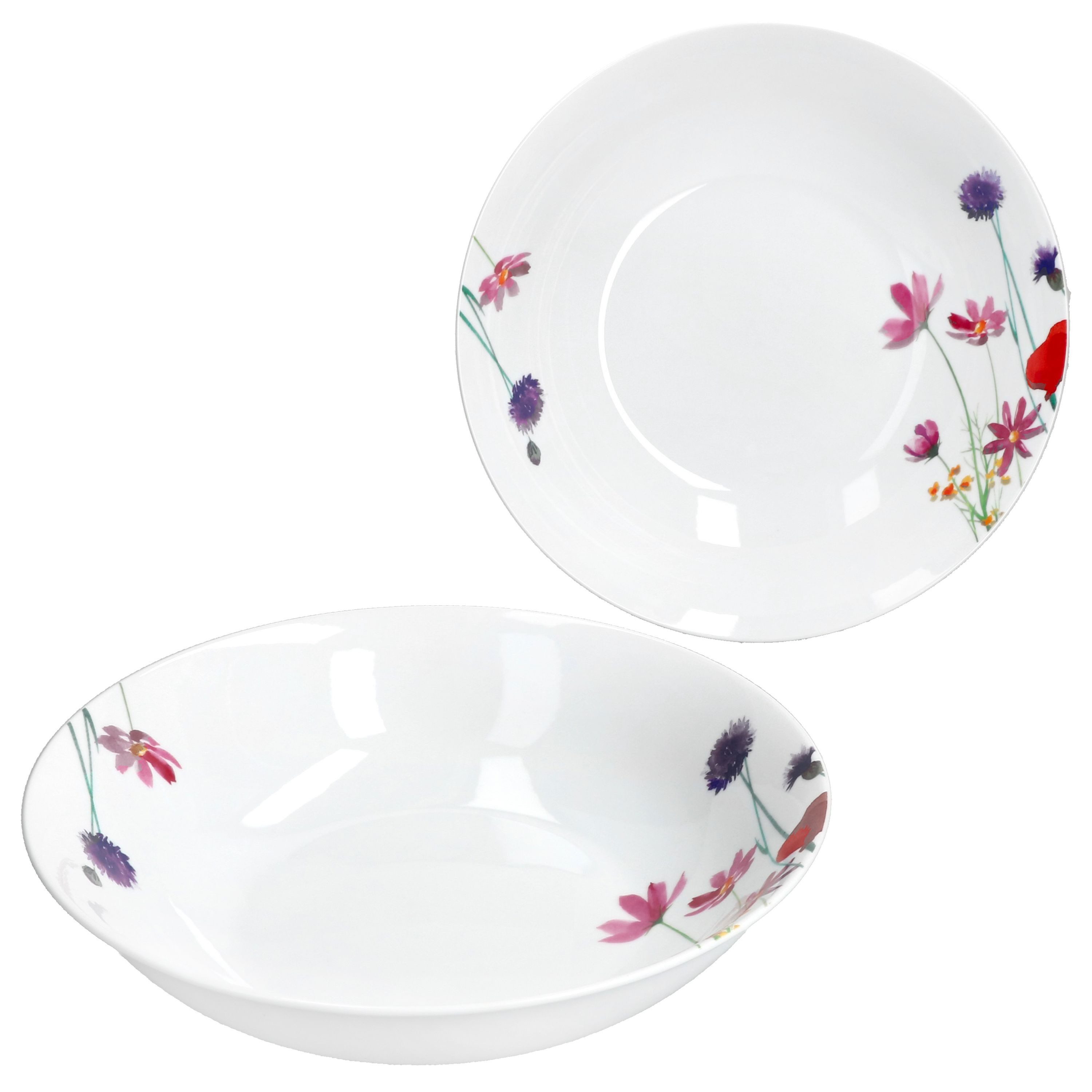 MamboCat Rührschüssel 2x Marie Servierschale Ø25,5cm 1,3L Porzellan Blumen Suppenschüssel, Porzellan – Bild 2 von 5