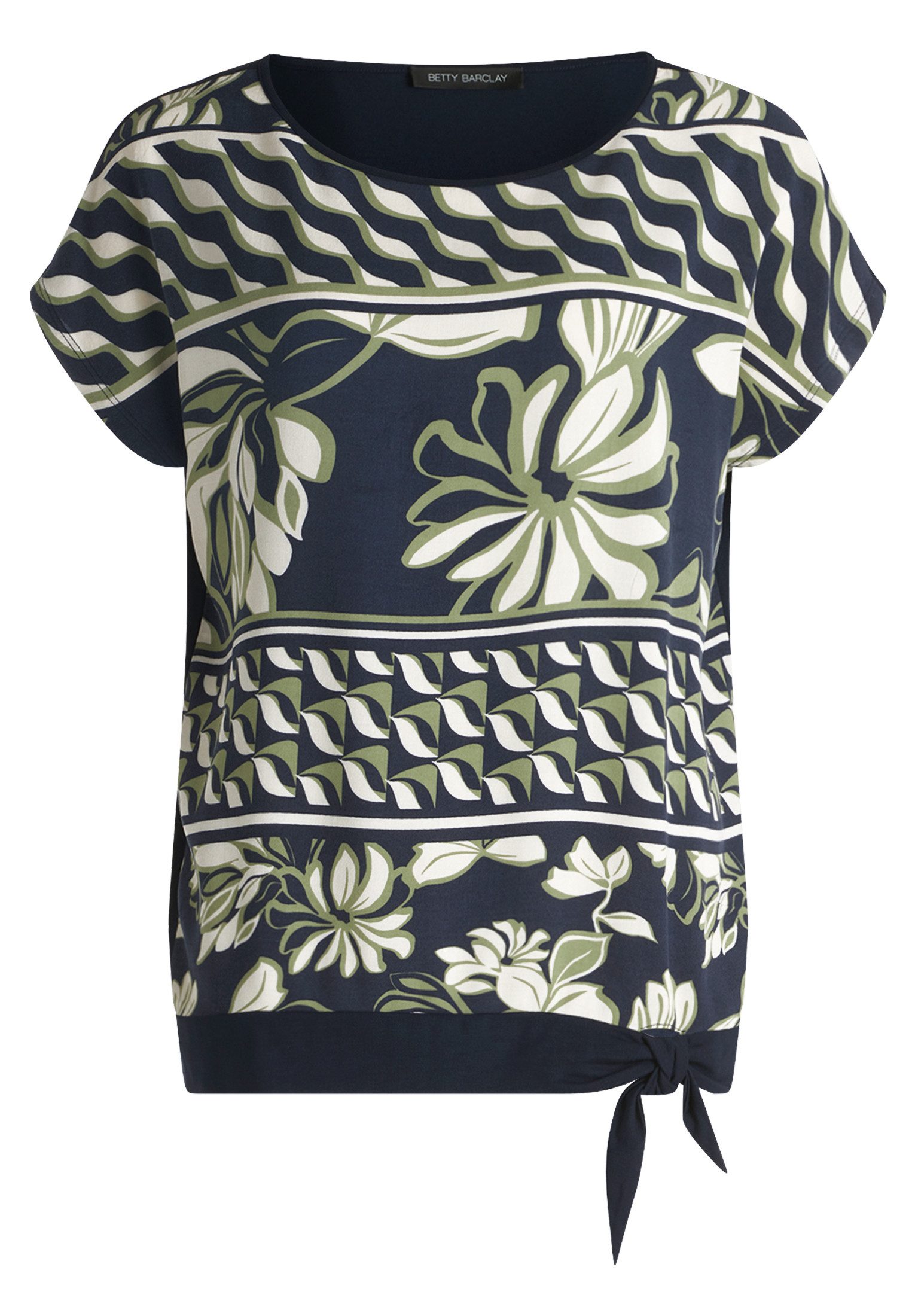 Betty Barclay Kurzarmshirt Damen Basic Shirt mit Schleifenknoten (1-tlg) günstig online kaufen