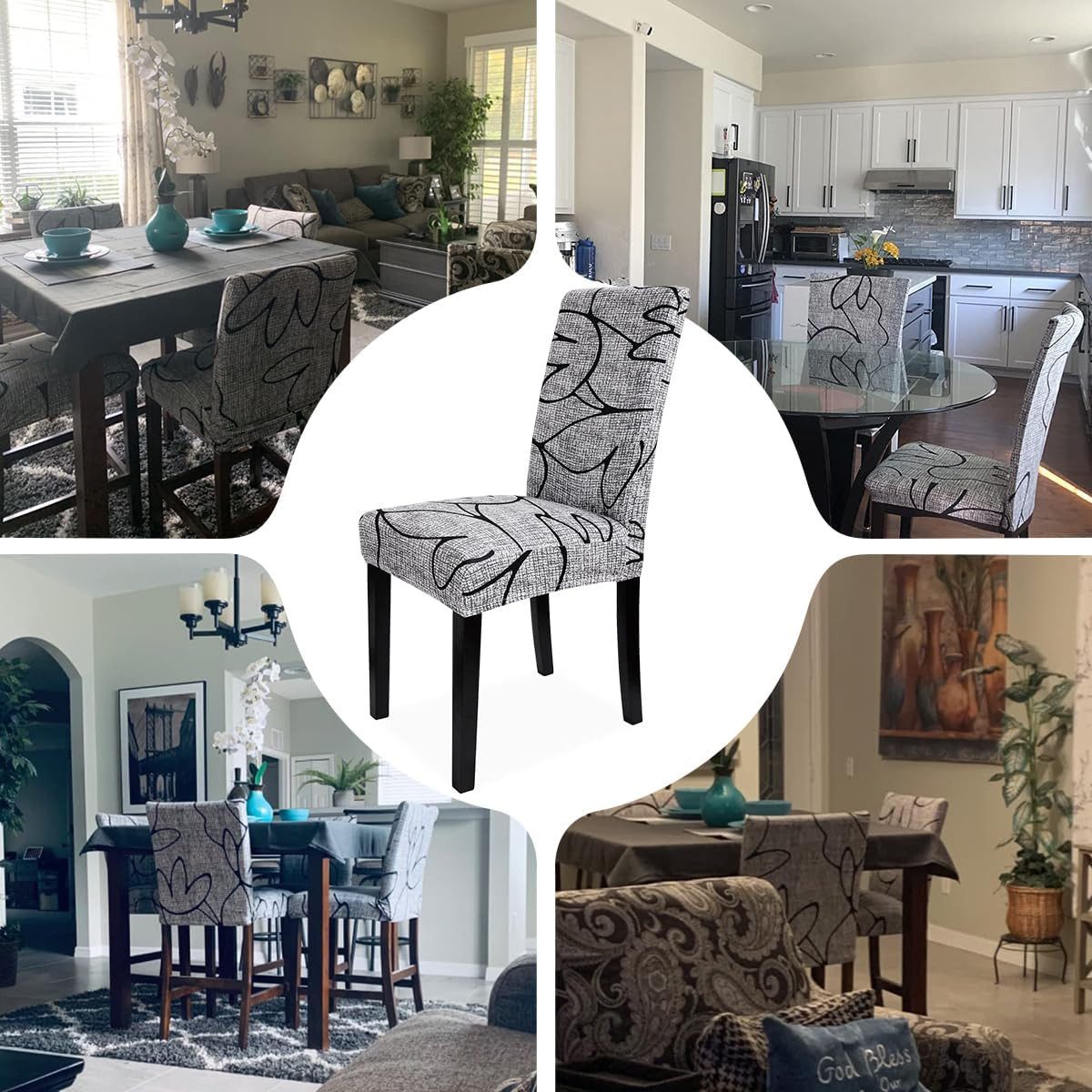 Coonoor Stuhlhusse Stretch Stuhlbezug,Graffiti Modernes Muster Waschbar Stu günstig online kaufen