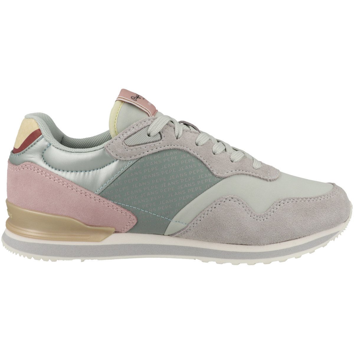 Pepe Jeans London Print Damen Sneaker Turnschuhe, Sportschuhe, Freizeitschuhe, Halbschuhe, Schnürschuhe