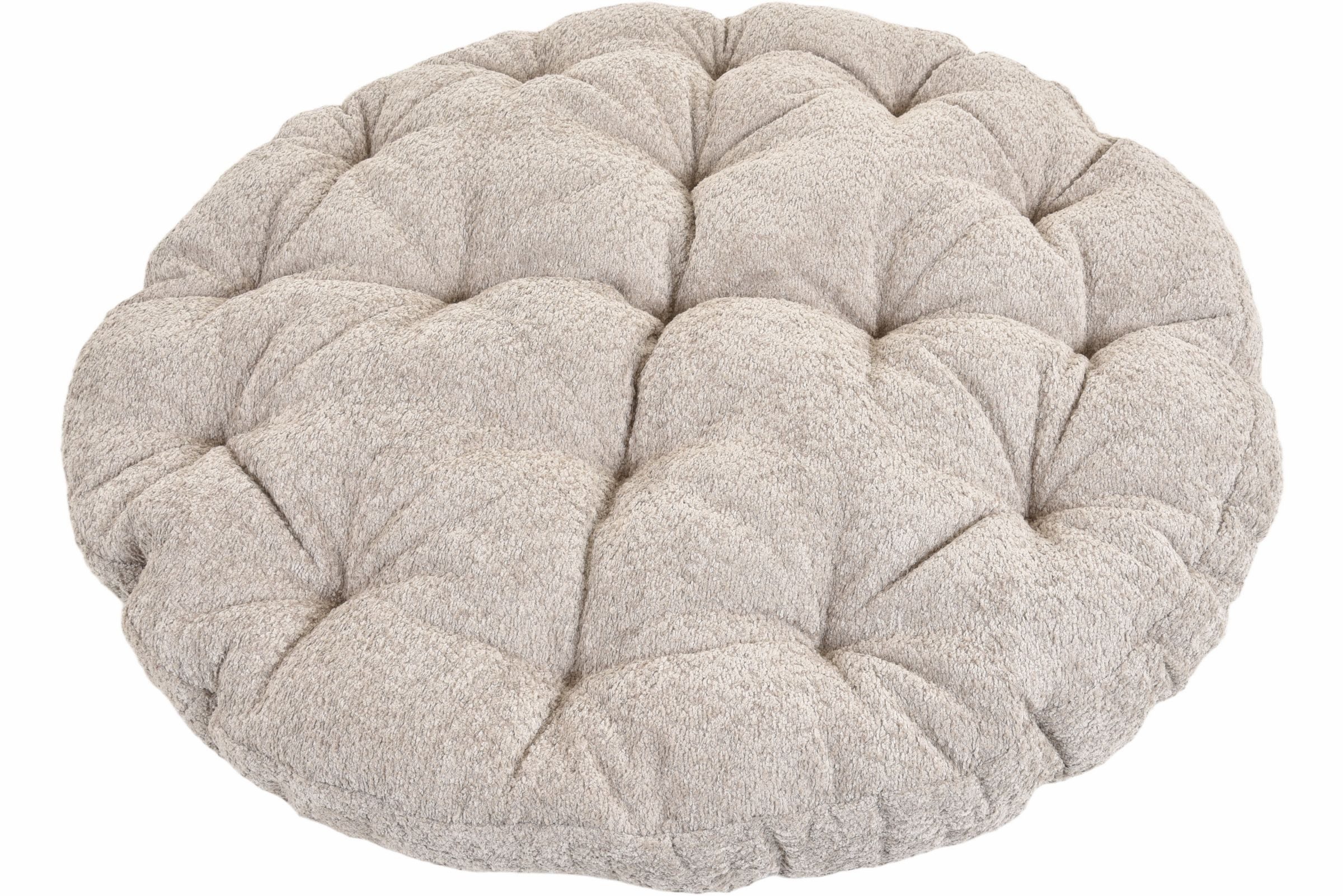 Krines Home Bodenkissen XXL Papasan Kissen Auflage Bodenkissen Kinder rund dick Sitzkissen, Grau-flauschig weich
