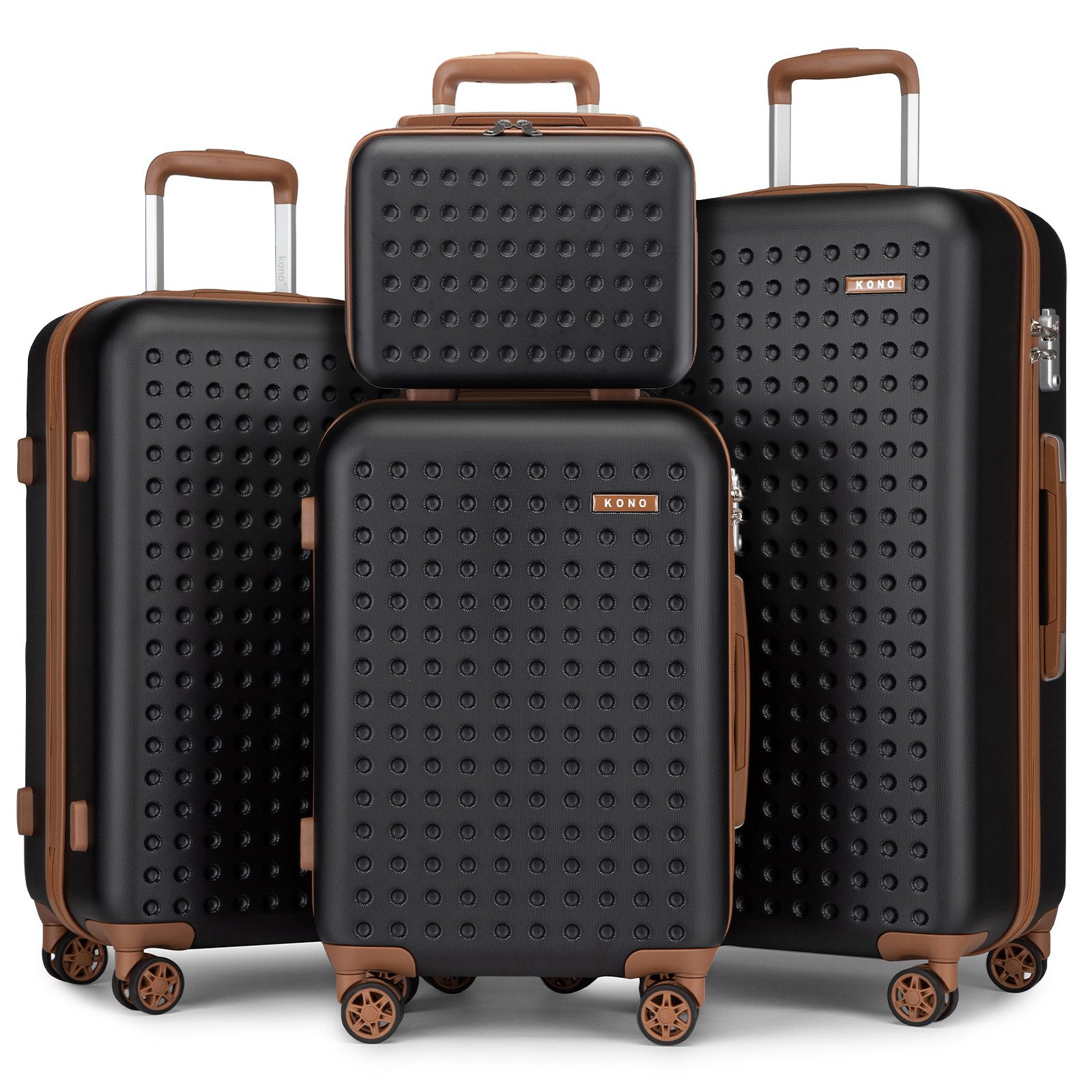 KONO Koffer Hartschalenkoffer Reisekoffer Trolleys 100% ABS Handgepäck Koffer