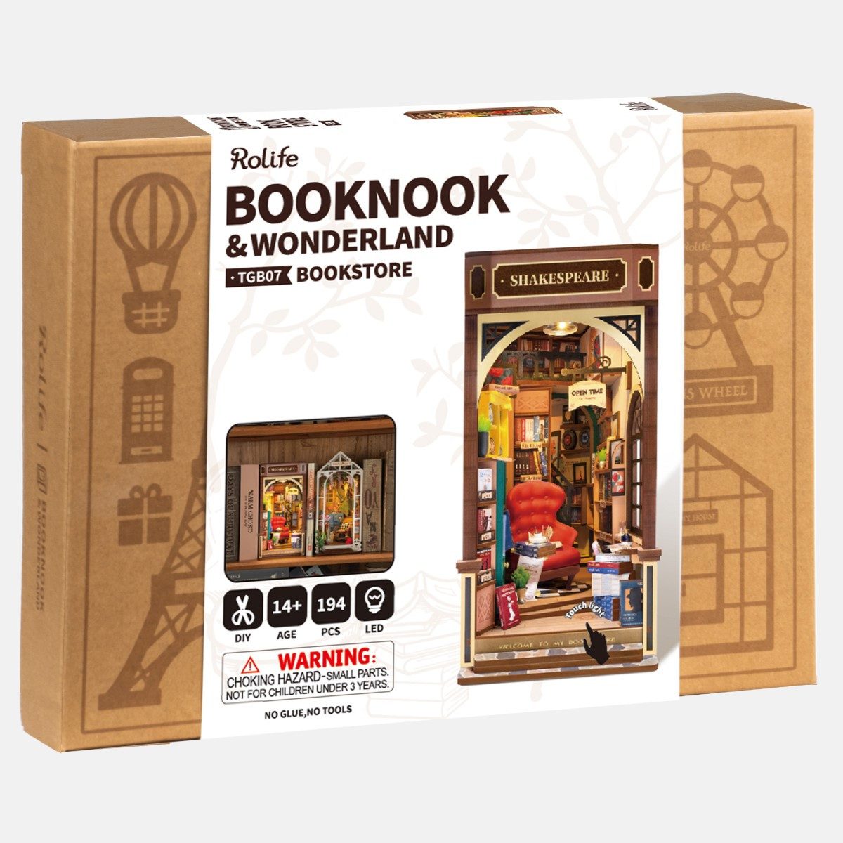 ROLIFE 3D-Puzzle Book Nook "Bookstore", 194 Puzzleteile