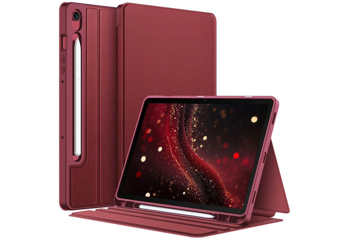 Fintie Tablet-Hülle für Samsung Galaxy Tab S10 Lite/S10 FE 10.9" 2025/S9 FE 10.9"/S9 11", mit S Pen Halter, Slim TPU Folio Tablet Schutzhülle mit Standfunktion