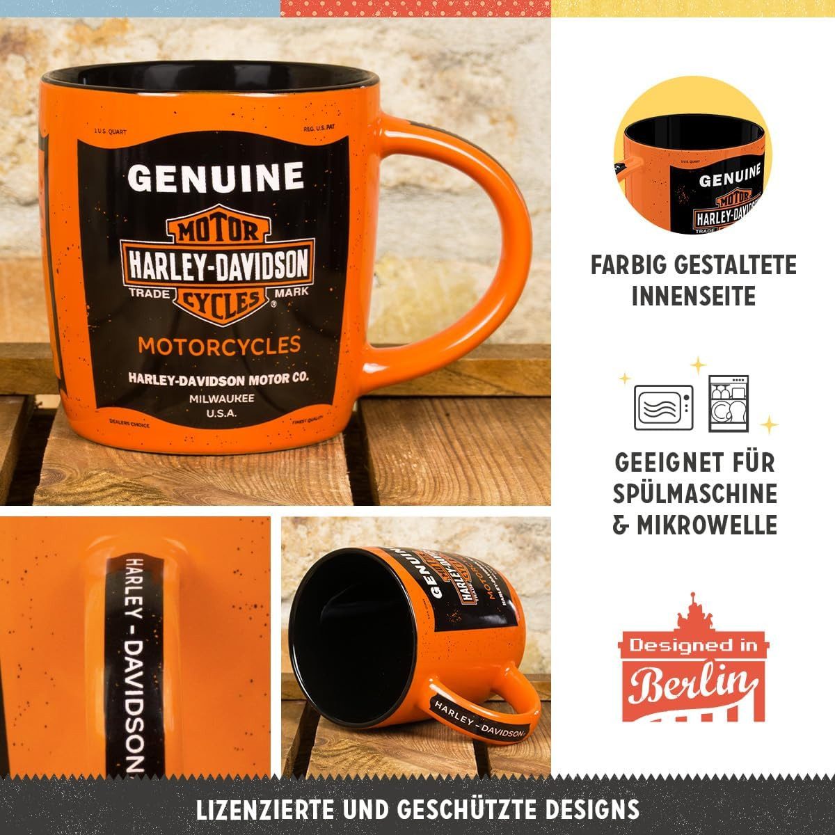 Nostalgic-Art Tasse Kaffeetasse - Harley-Davidson – Genuine Motorcycles