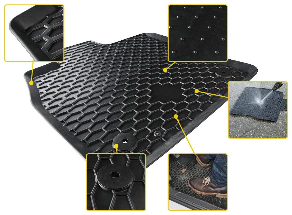 Passform-Fußmatten (5L) für 05/2009-12/2017 (4 Skoda Geländewagen, St), Skoda Yeti Yeti WALSER für