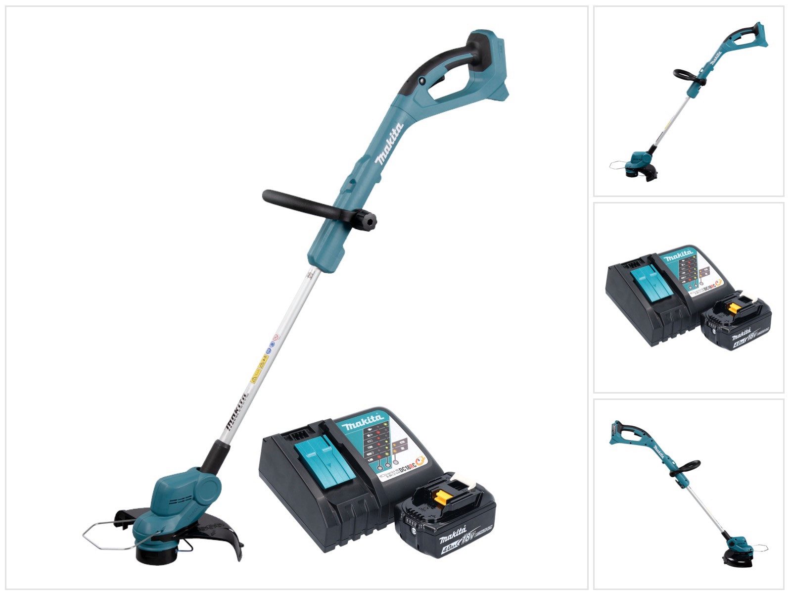 Makita Benzin-Motorsense DUR 193 RM1 Akku Rasentrimmer 18 V 260 mm + 1x Akku 4,0 Ah + Ladegerä