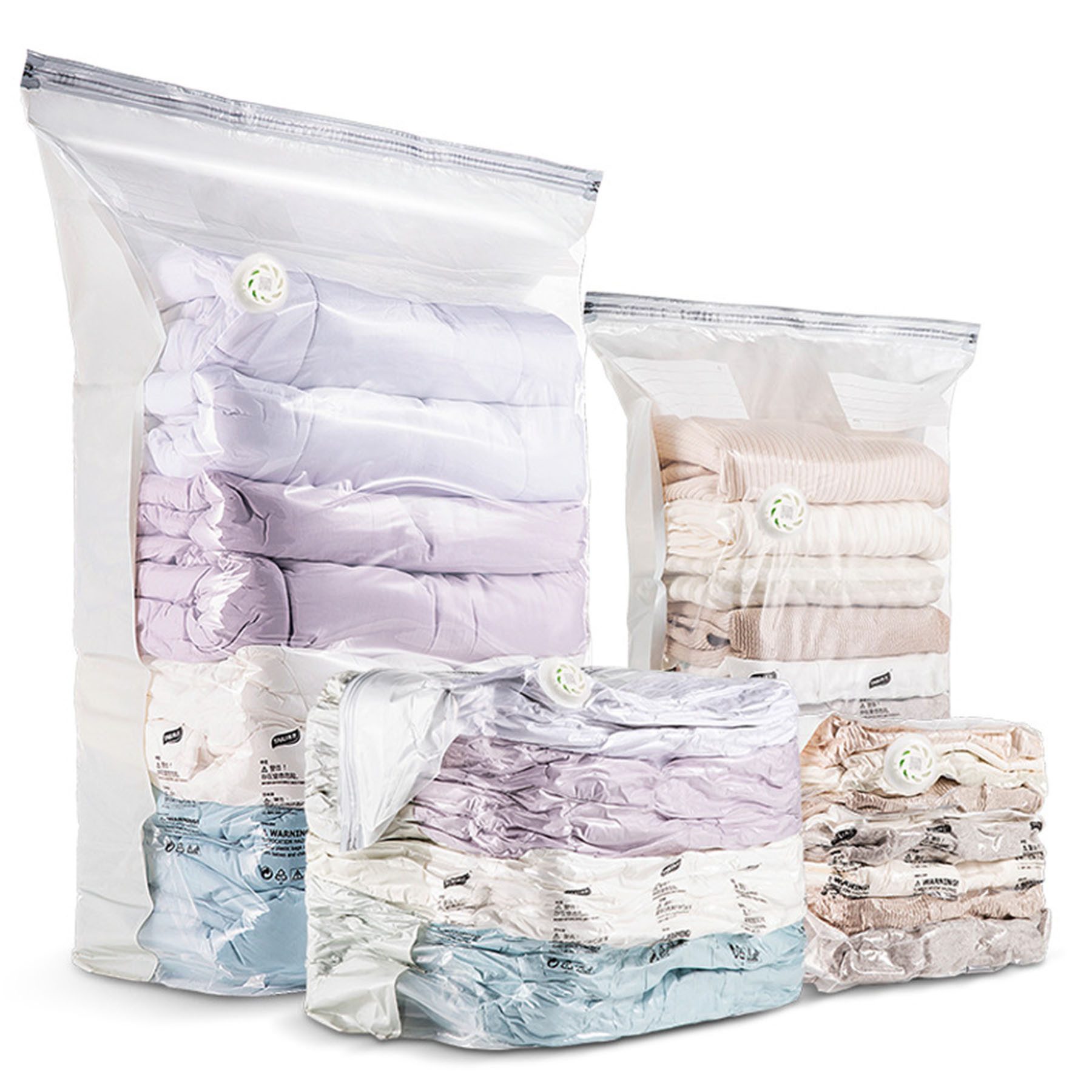 Mutig Aufbewahrungstasche 4 Pack Würfel Vakuumbeutel, (Max: 80x100x32 cm),Schrankorganisation (für Bettdecken, Decken, Bettwäsche,Platz sparen vakuum kleiderbeu – Bild 4 von 5