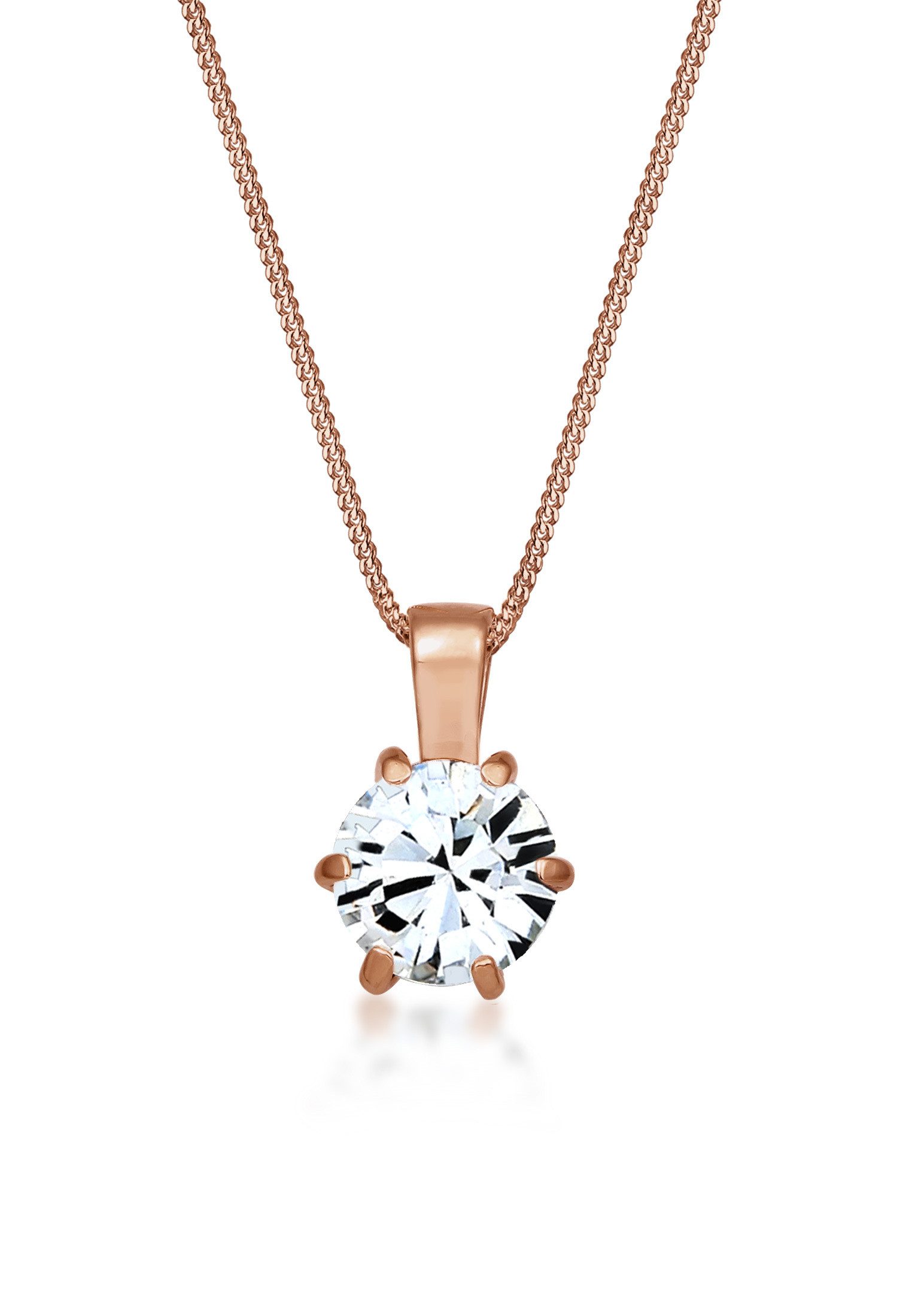 Elli Kette mit Anhänger Solitär Kristalle von Swarovski® 925 Sterling Silbe günstig online kaufen