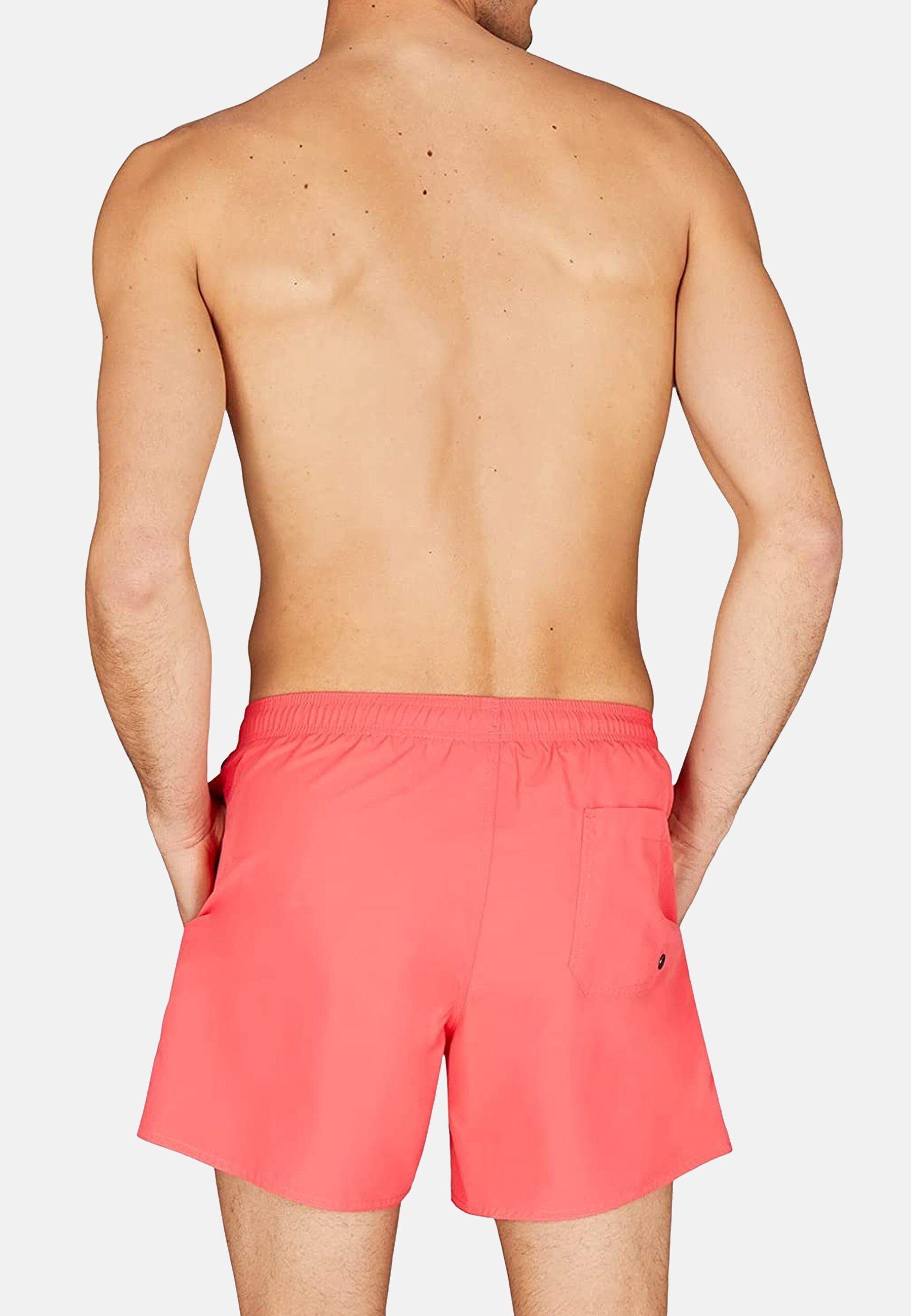 Armani Gewebe Shorts recyceltem rot Badeshorts (1-St) mit Badeshorts Emporio aus