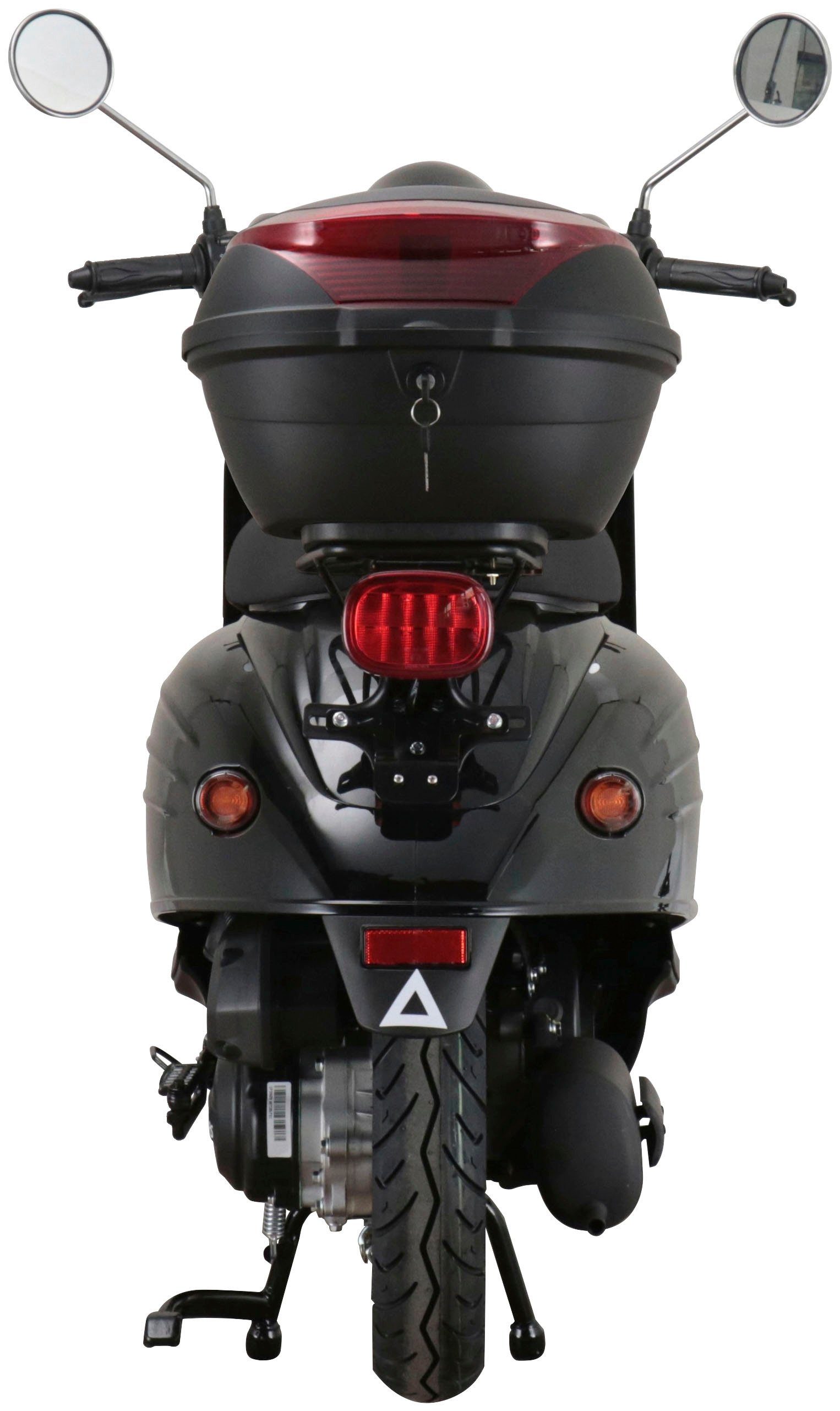 Alpha Motors Motorroller 50 Adria, km/h, Euro ccm, 45 (Set, Topcase) mit 5, schwarz