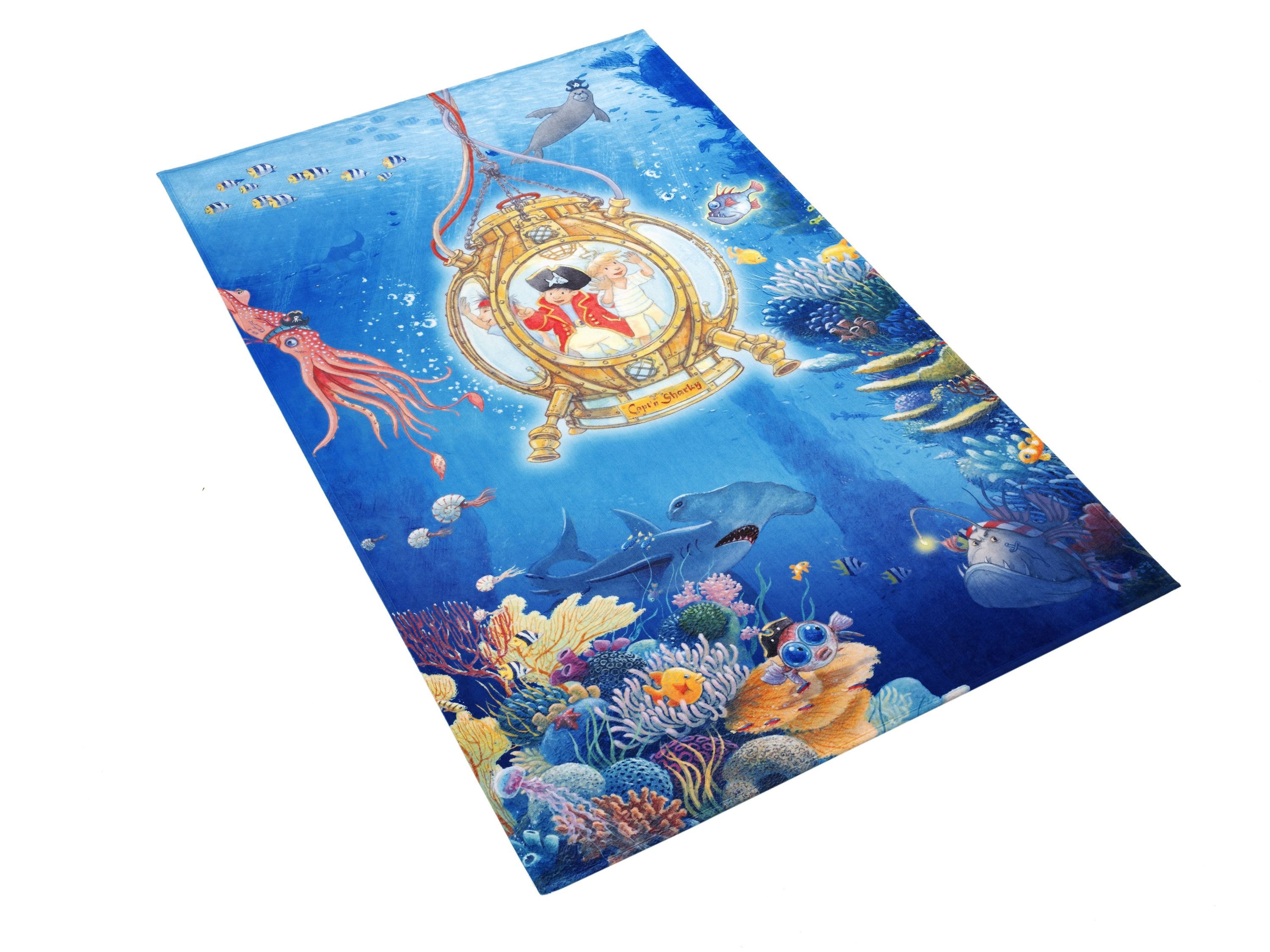 Capt`n Sharky Kinderteppich Capt´n Sharky Teppich U-Boot, rechteckig