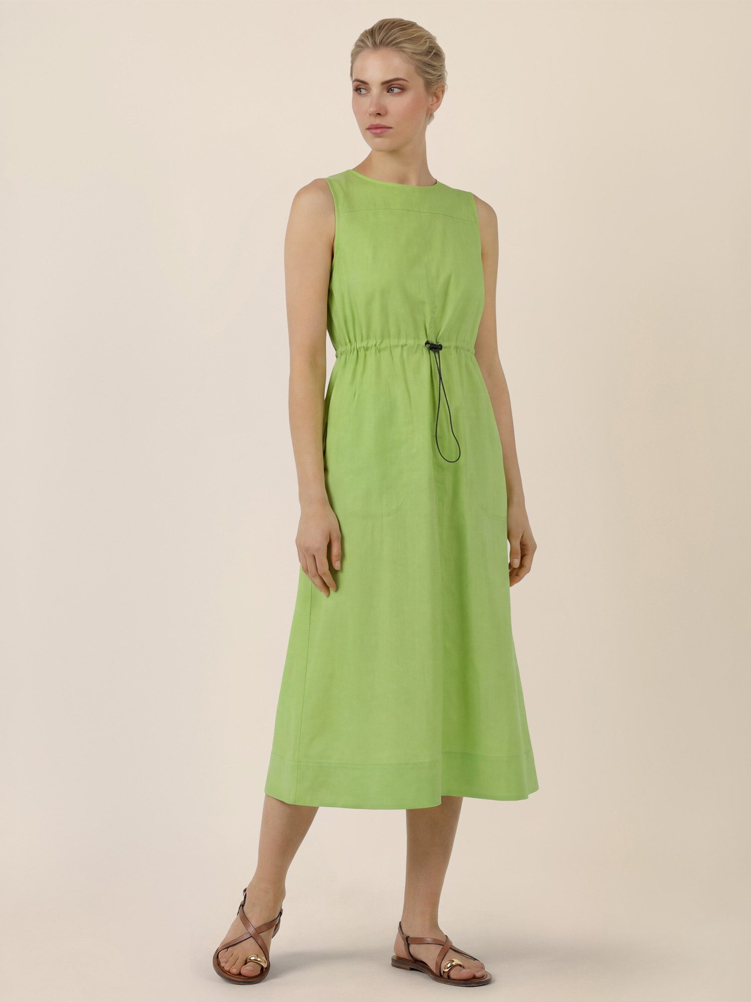 Apart Midikleid mit Kordelzug-Taille