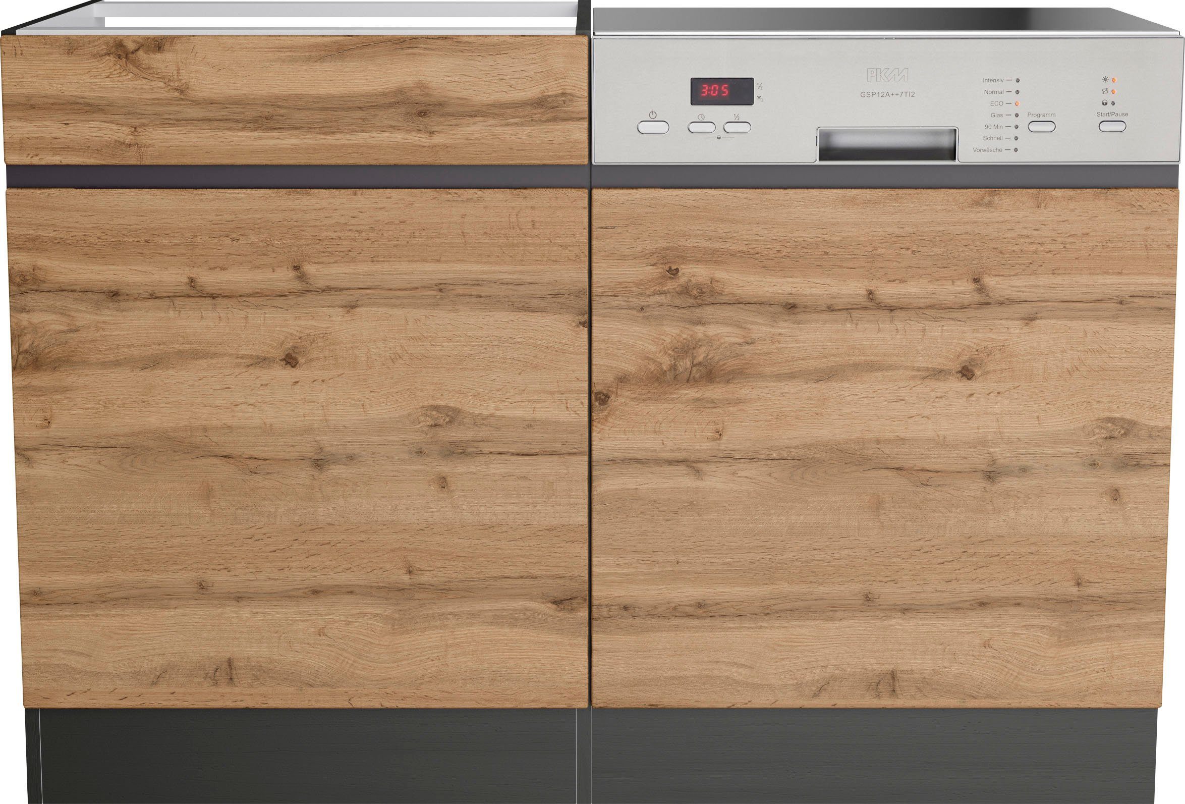 KOCHSTATION Spülenschrank KS-Riesa Breite 120 cm, MDF-Fronten