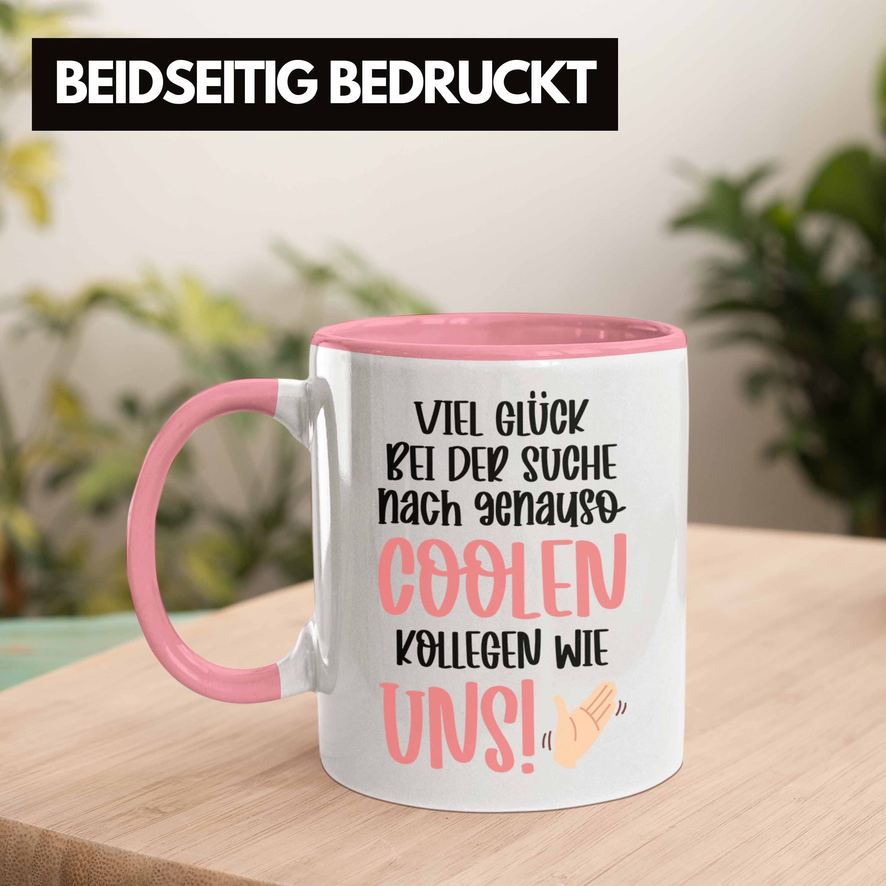 Trendation Tasse Trendation Jobwechsel Abschiedsgeschenk Kollege Coole Rosa Lustig - Kollegin Job Neuer Geschenk Sprüche Kollegen Abschied Tasse