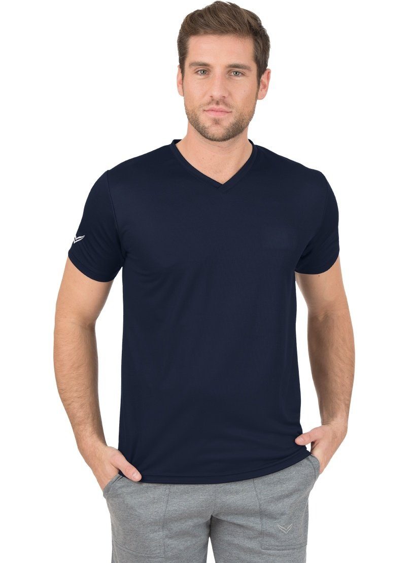 Trigema T-Shirt TRIGEMA V-Shirt COOLMAX® navy