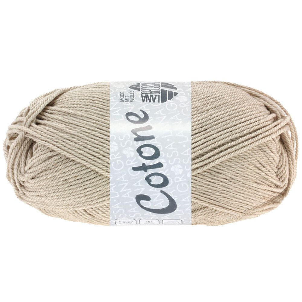 LANA GROSSA COTONE Häkelwolle, 125 m (vielseitiges Baumwoll-Basicgarn), 50 g